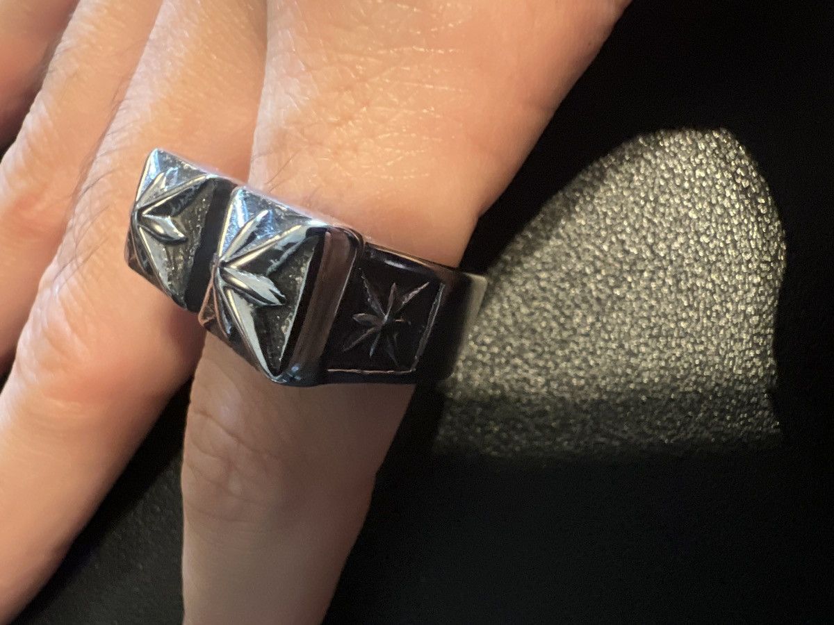 Vintage Size 9 - Custom Gothic Medieval Chrome Style Custom Ring Size ONE SIZE - 5 Thumbnail
