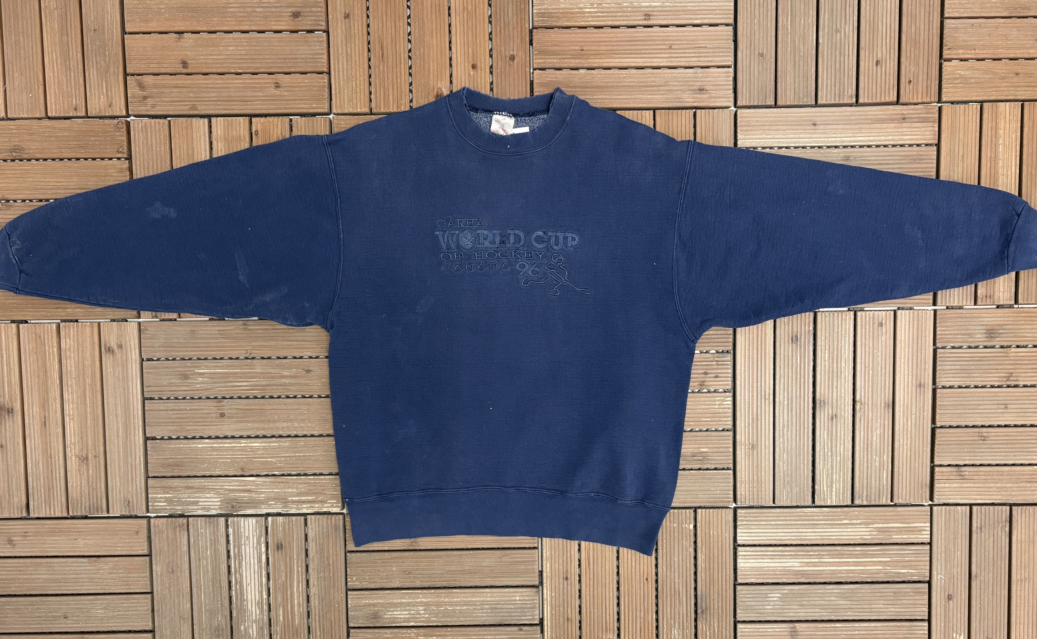 Vintage CARHA World Cup Of Hockey Vintage Crewneck Sweater Size US L / EU 52-54 / 3 - 4 Thumbnail