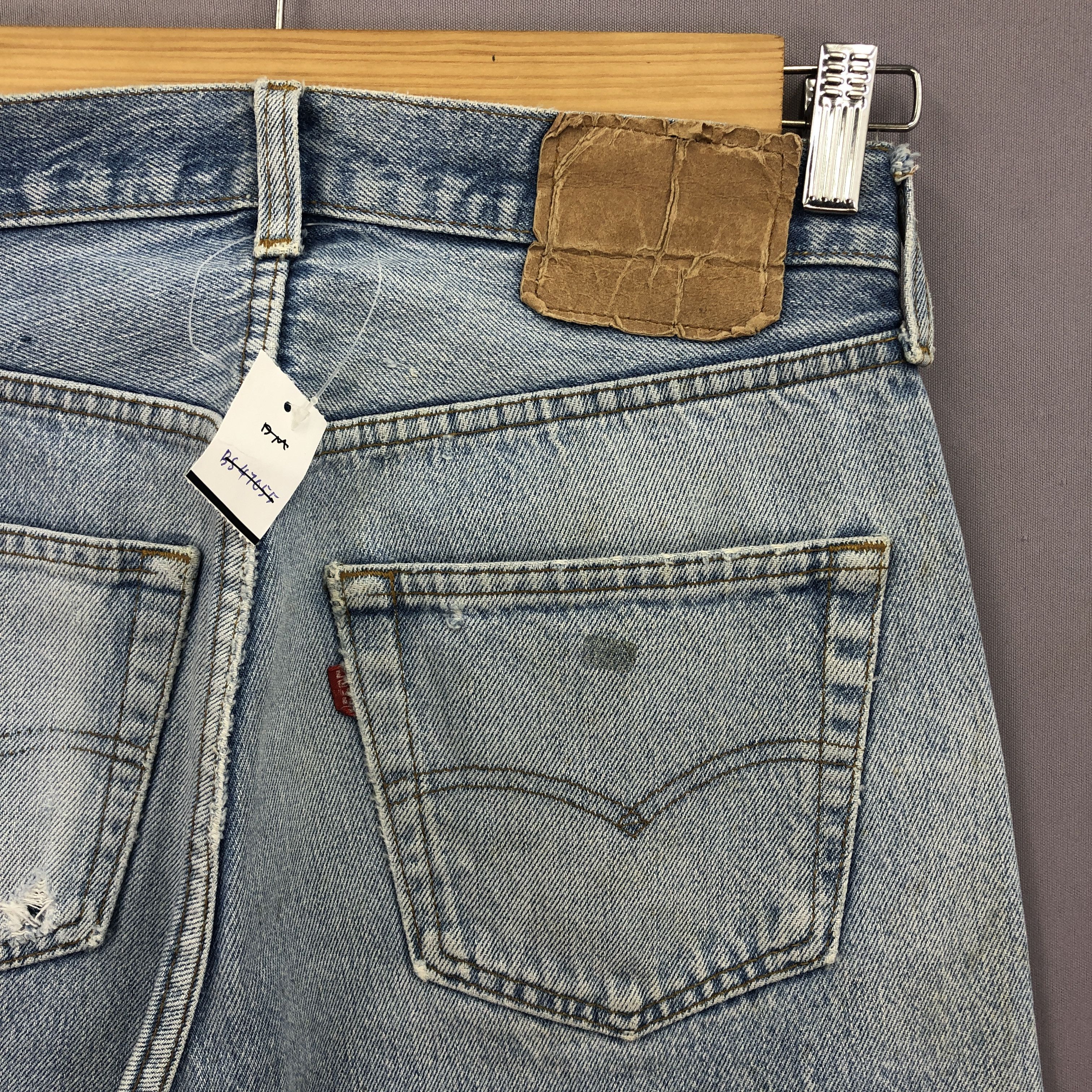 Levi's Vintage 70s Distressed Levis 501 Sunfaded Jeans Levi's Denim Size US 30 / EU 46 - 5 Thumbnail