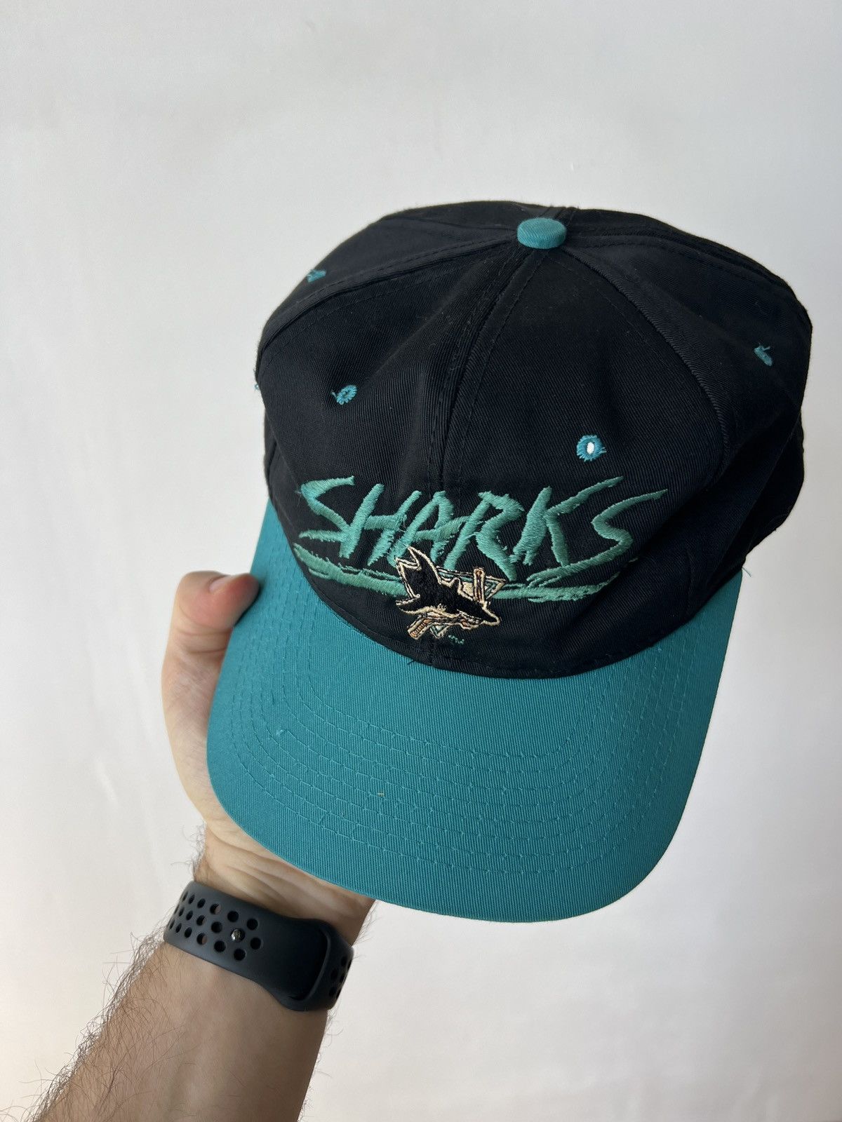 Other Vintage 90's San Jose Sharks AJD Black Snapback Cap Size ONE SIZE - 3 Thumbnail