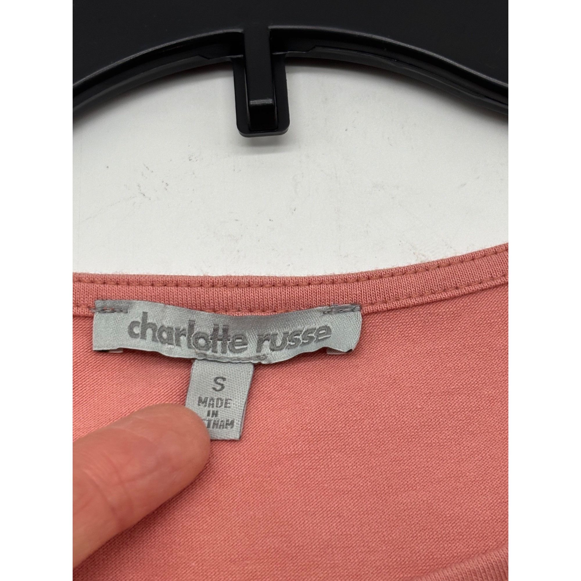 Other Charlotte Russe Pink Crisscross Front, Cropped Cup Sleeve T Size S / US 4 / IT 40 - 5 Thumbnail