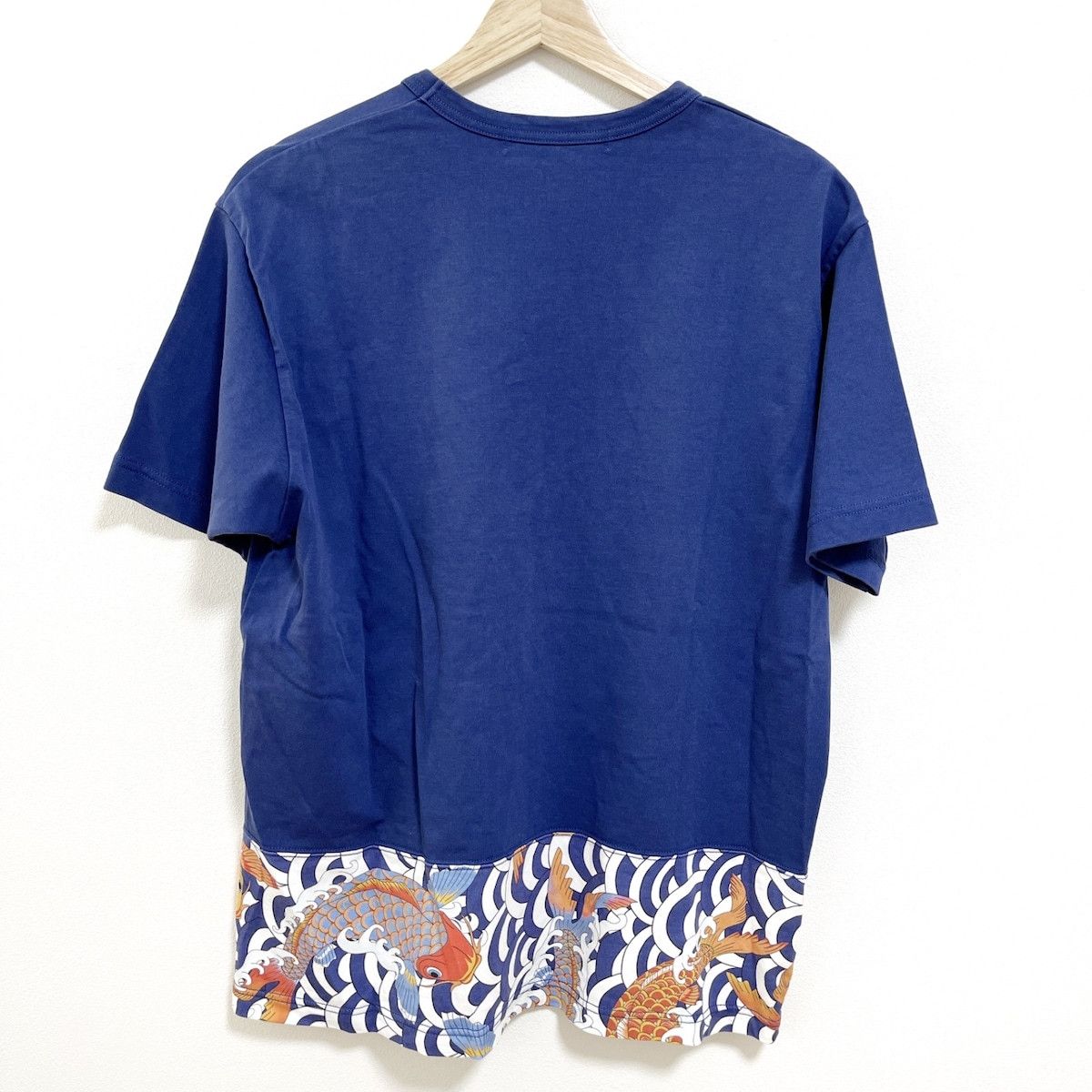 Comme des Garcons Short Sleeve Hem Switch Cotton Tshirt Navy Size US S / EU 44-46 / 1 - 2 Thumbnail