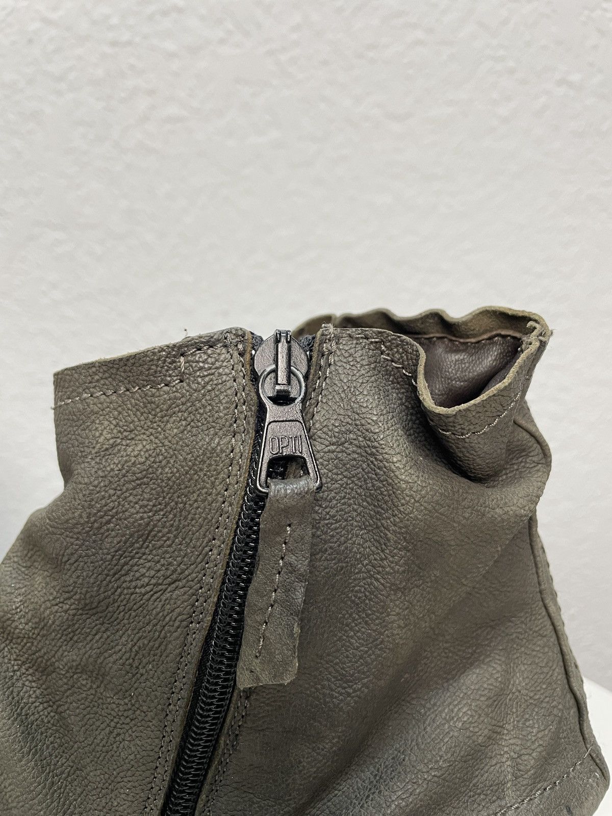 A.S.98 Vintage Italian AS 98 Rick Owens Style Leather Biker Boots Size US 8 / IT 38 - 9 Thumbnail