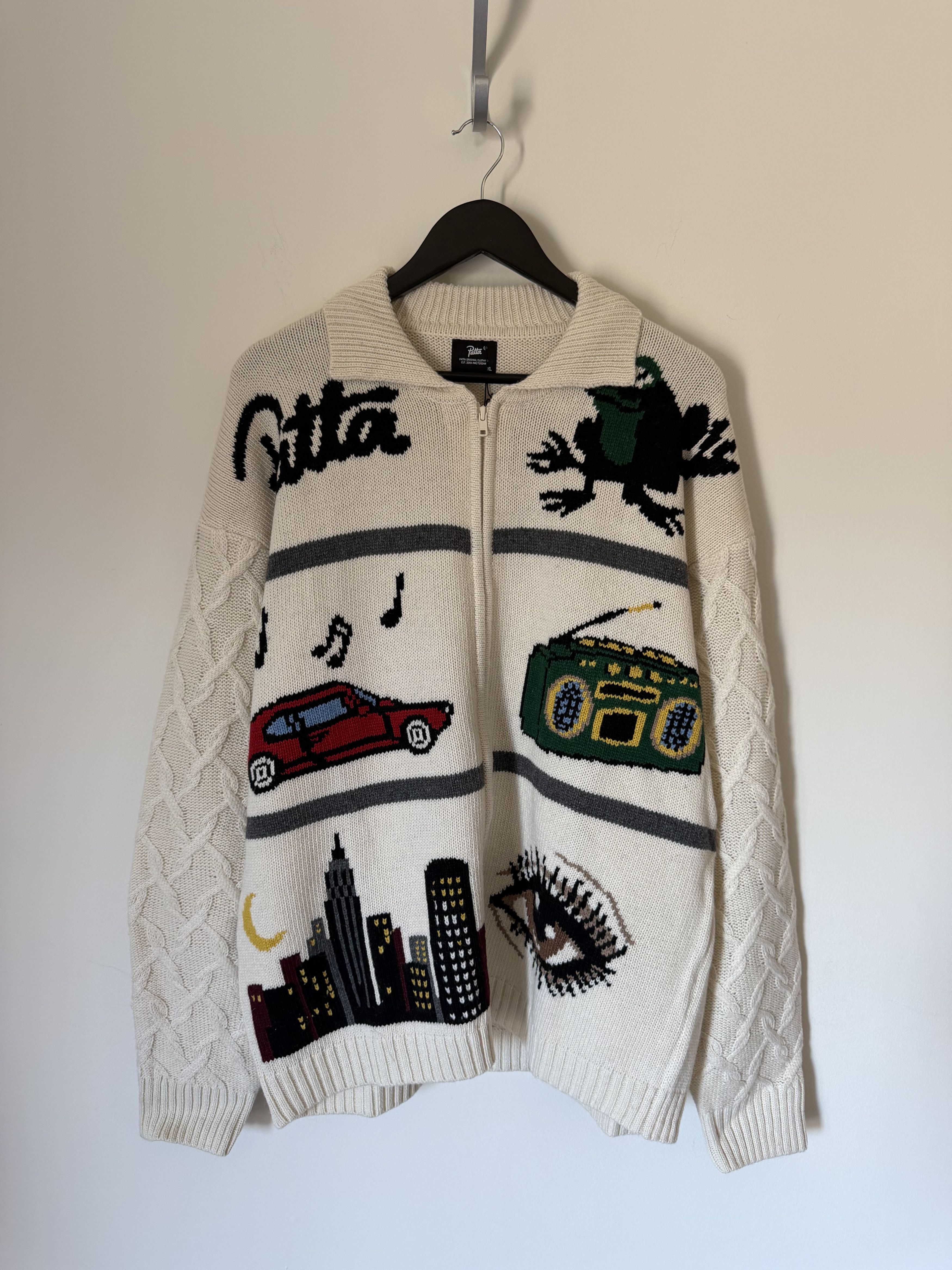 Patta Patta Perfect Day Knit Cardigan in White Size US XL / EU 56 / 4 - 1 Thumbnail