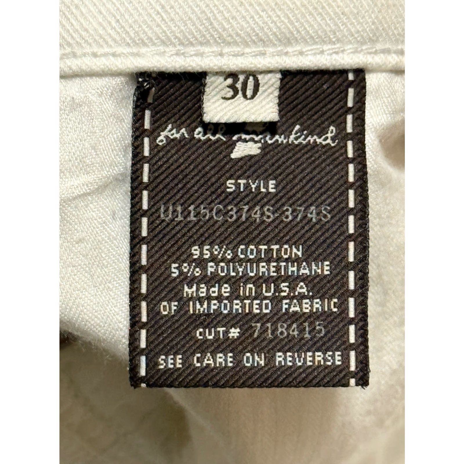 7 For All Mankind Seven For All Mankind Dojo Embroidered White Wide Leg Flare Jeans Women Sz 31x33.5 Size 30" / US 8 / IT 44 - 7 Thumbnail