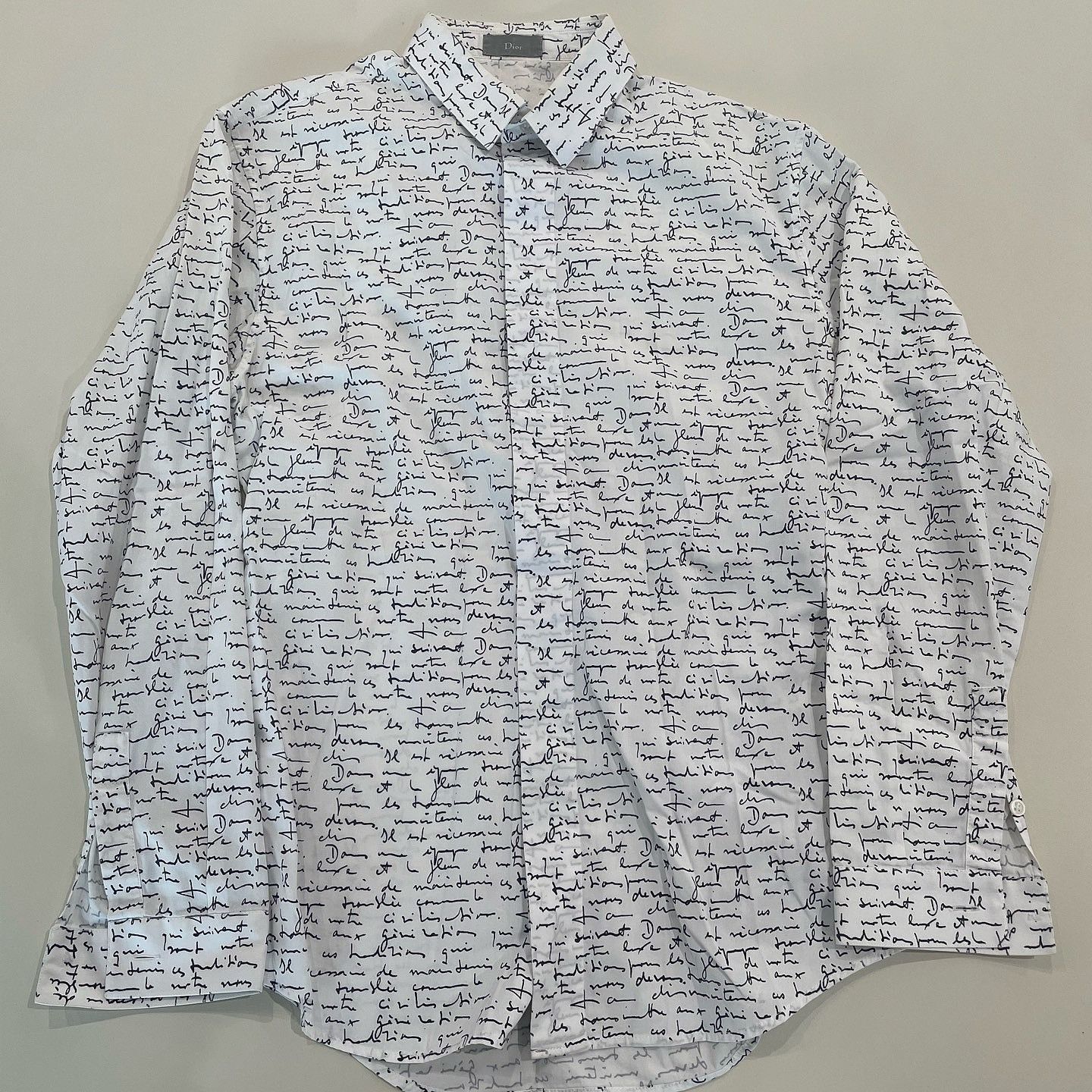 Dior Dior Script Print Button Up Shirt US S Size US S / EU 44-46 / 1 - 1 Thumbnail