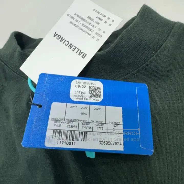 Balenciaga Balenciaga x Adidas Originals Short Sleeve T. Size US M / EU 48-50 / 2 - 1 Thumbnail
