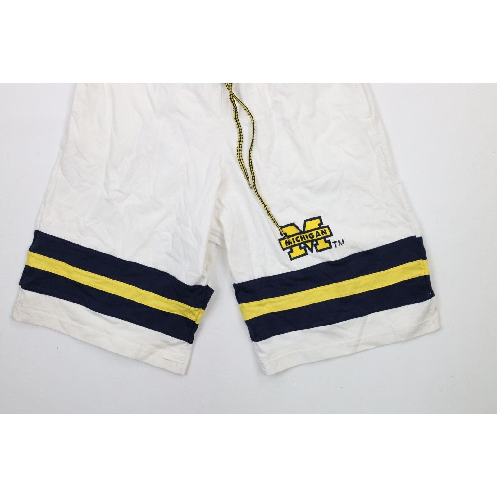 Vintage Deadstock Vintage 90s Striped University of Michigan Shorts Size US 36 / EU 52 - 3 Thumbnail