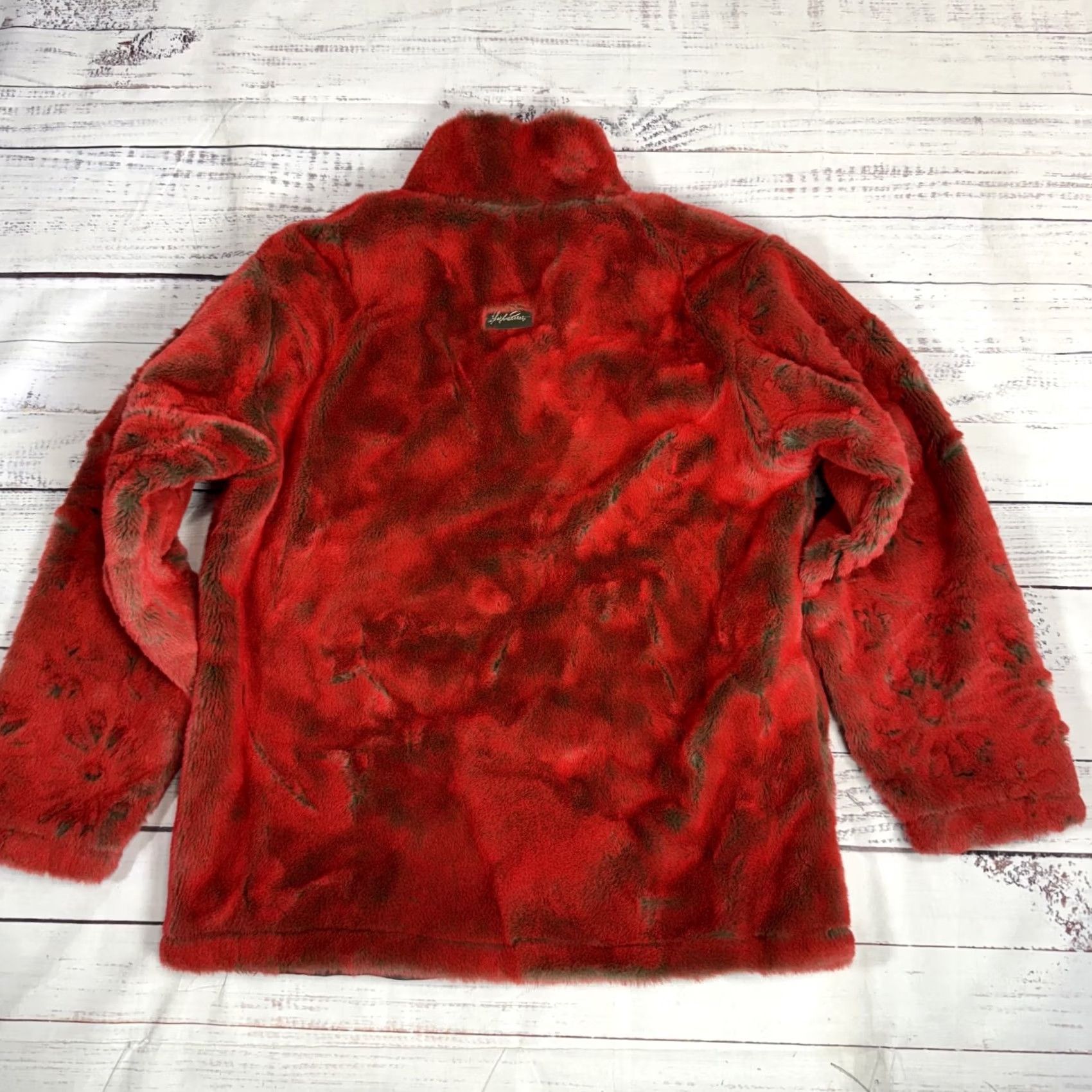 Vintage High Society by R.Engel Jacket Red Fleece Pullover Soft Plush Fuzzy Cozy Sz S Size S / US 4 / IT 40 - 4 Thumbnail