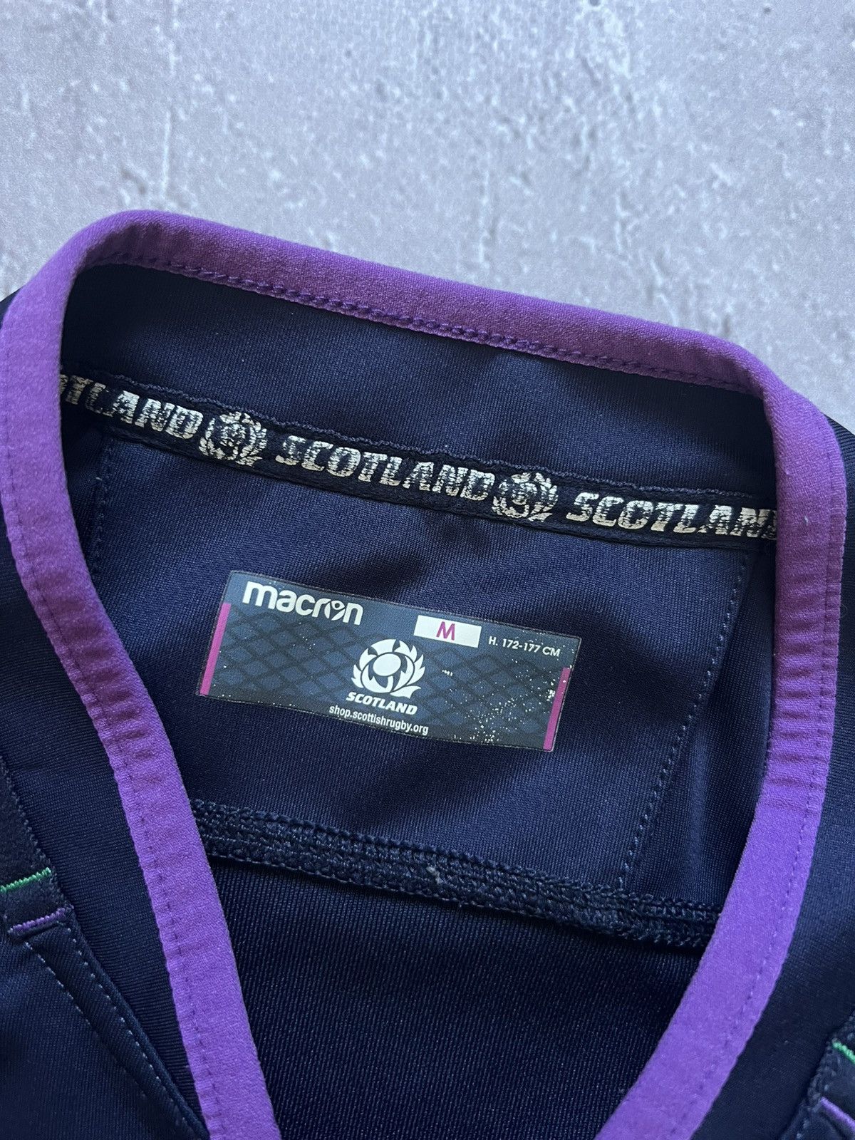 Macron Macron BT Embroidered Scottish Rugby Shirt, Size M Size US M / EU 48-50 / 2 - 10 Thumbnail
