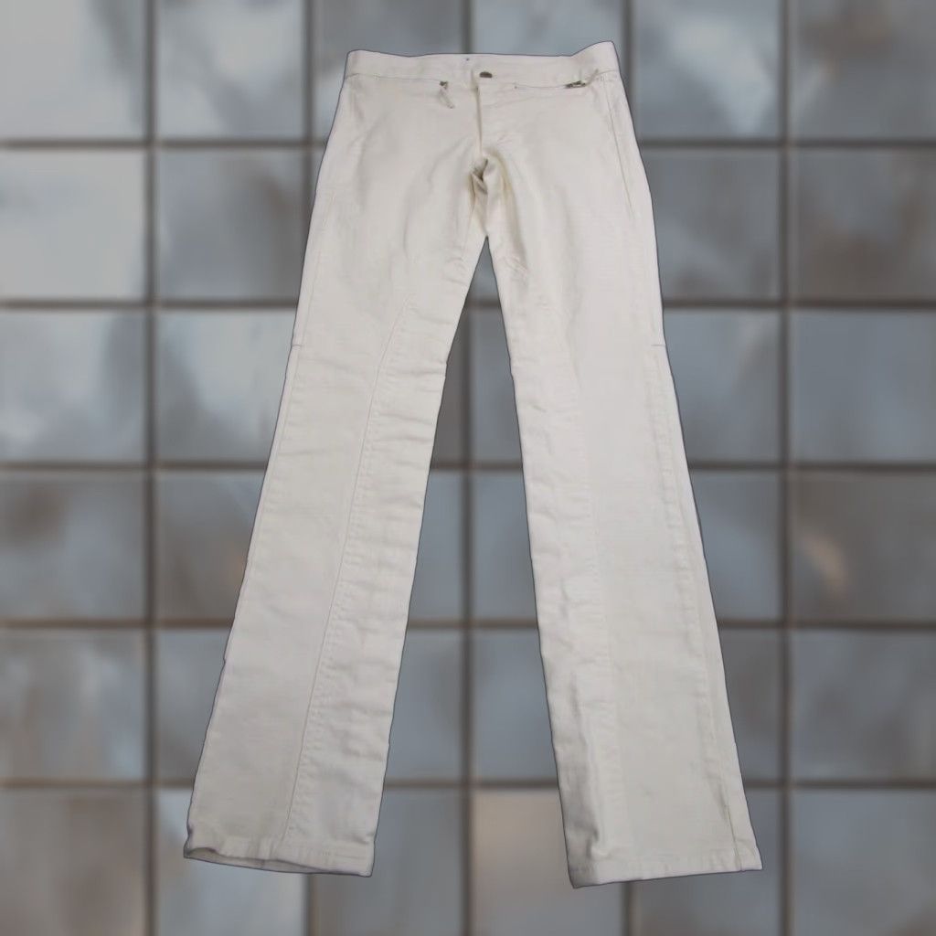 Ralph Lauren VINTAGE Ralph Lauren Black Label Womens Straight Leg Jeans 27 Ivory Low Rise Size 27" / US 4 / IT 40 - 1 Thumbnail