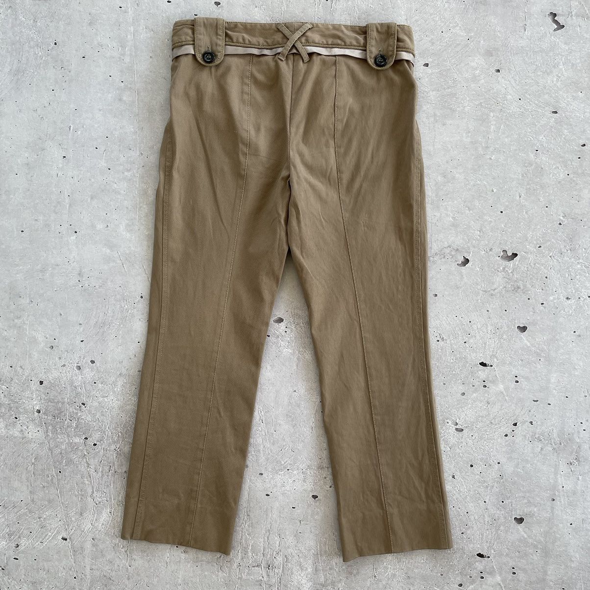 Dolce & Gabbana × Vintage DOLCE & GABBANA D&G Tan Cotton Textured Crest Button Pants Size 27" / US 4 / IT 40 - 3 Thumbnail