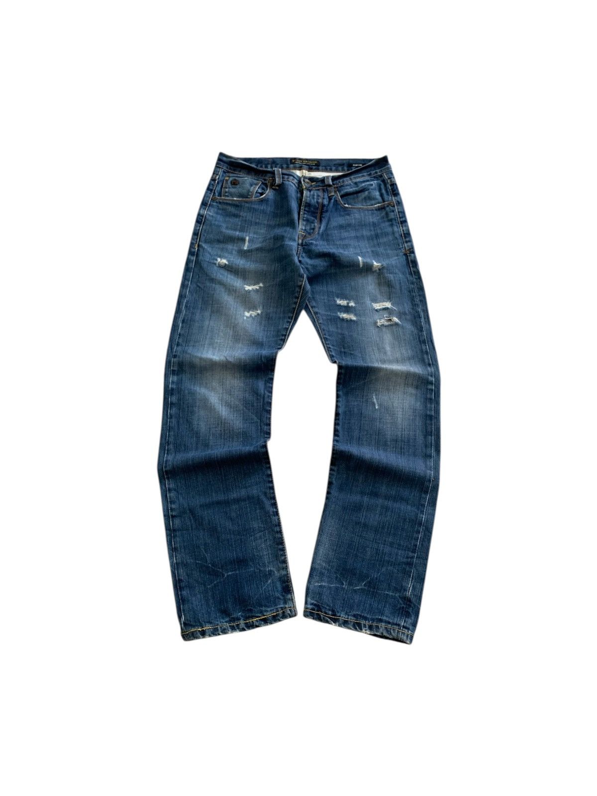 Scotch & Soda Scotch & Soda Ronson Distressed Faded Blue Jeans Size US 30 / EU 46 - 9 Thumbnail