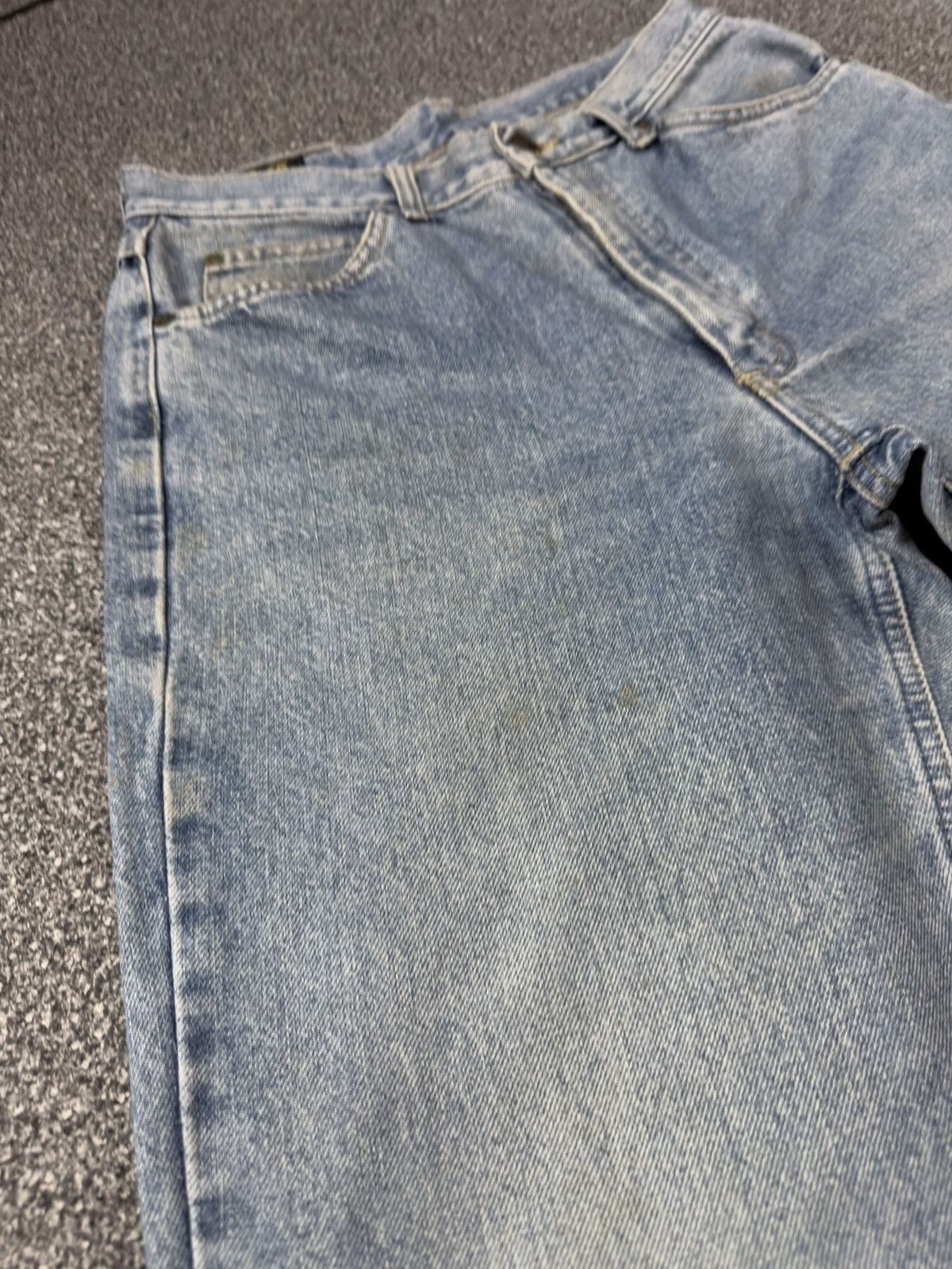 Lee × Number (N)ine Vintage 90s Acid Wash Lee Edwin Relaxed Fit Distressed Denim Size US 32 / EU 48 - 4 Thumbnail