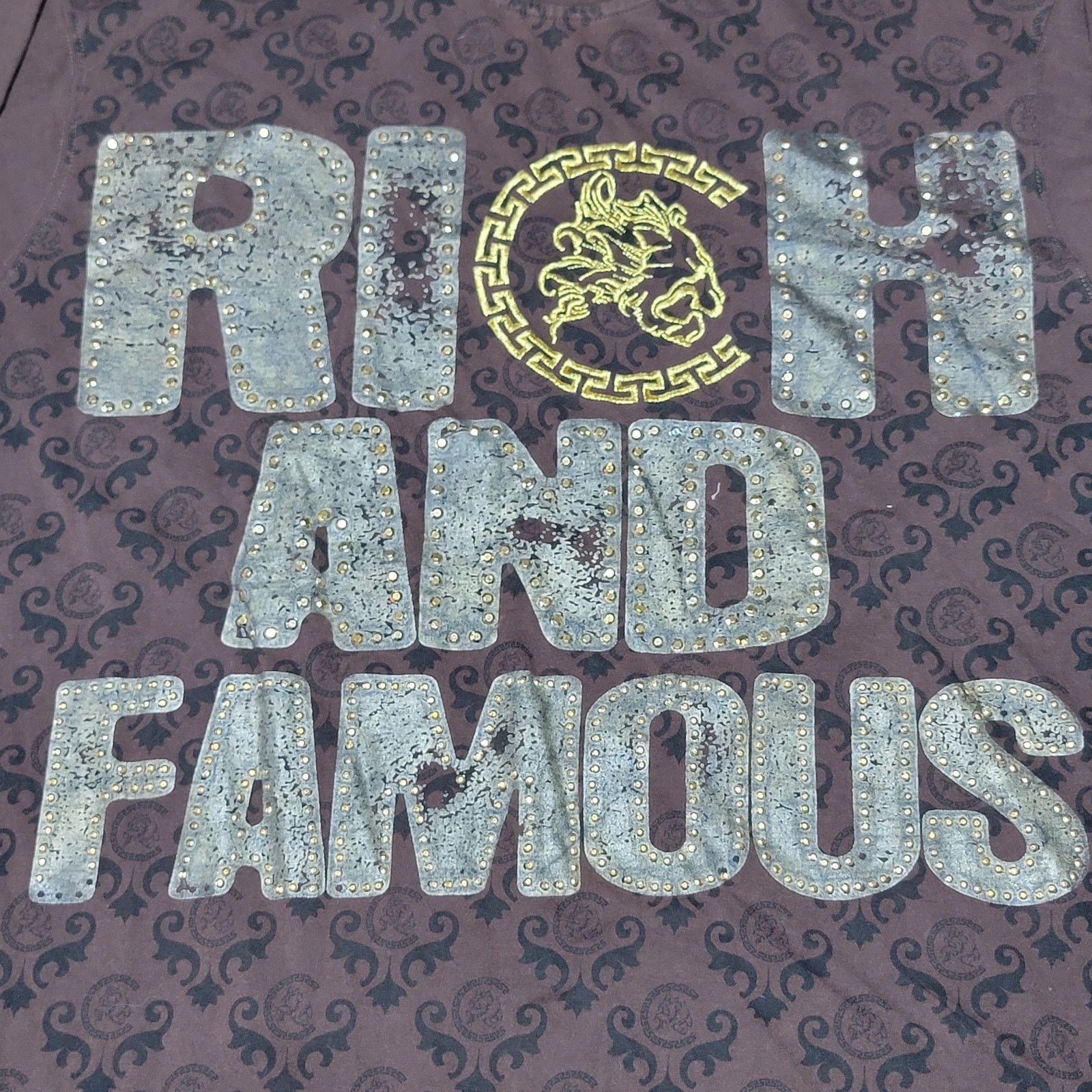 Other Cezer LS Unisex Tee w/ Bling "Rich And Famous" - Size 3X Size US XXL / EU 58 / 5 - 2 Thumbnail