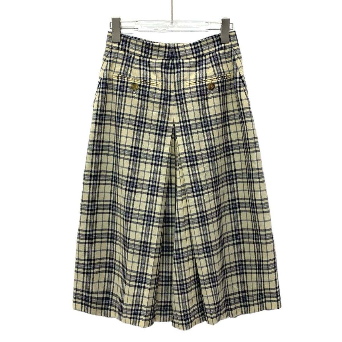Gucci Gucci Plaid Wool Pleated Seven-point Wide-leg Pants K26WX Size 28" / US 6 / IT 42 - 2 Thumbnail