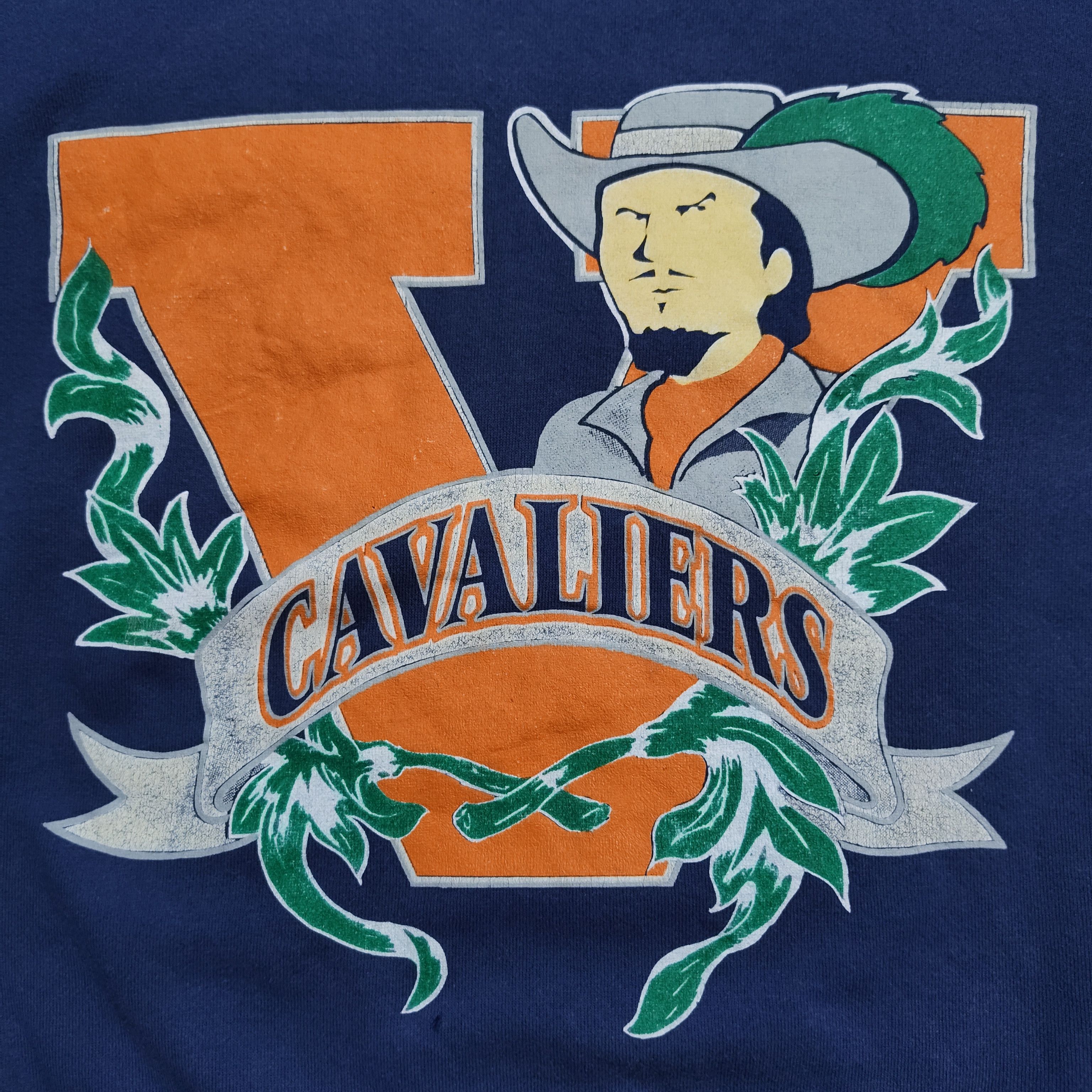 Vintage Vintage 90s VIRGINIA CAVALIERS Big Print Sweatshirt Size US XL / EU 56 / 4 - 3 Thumbnail