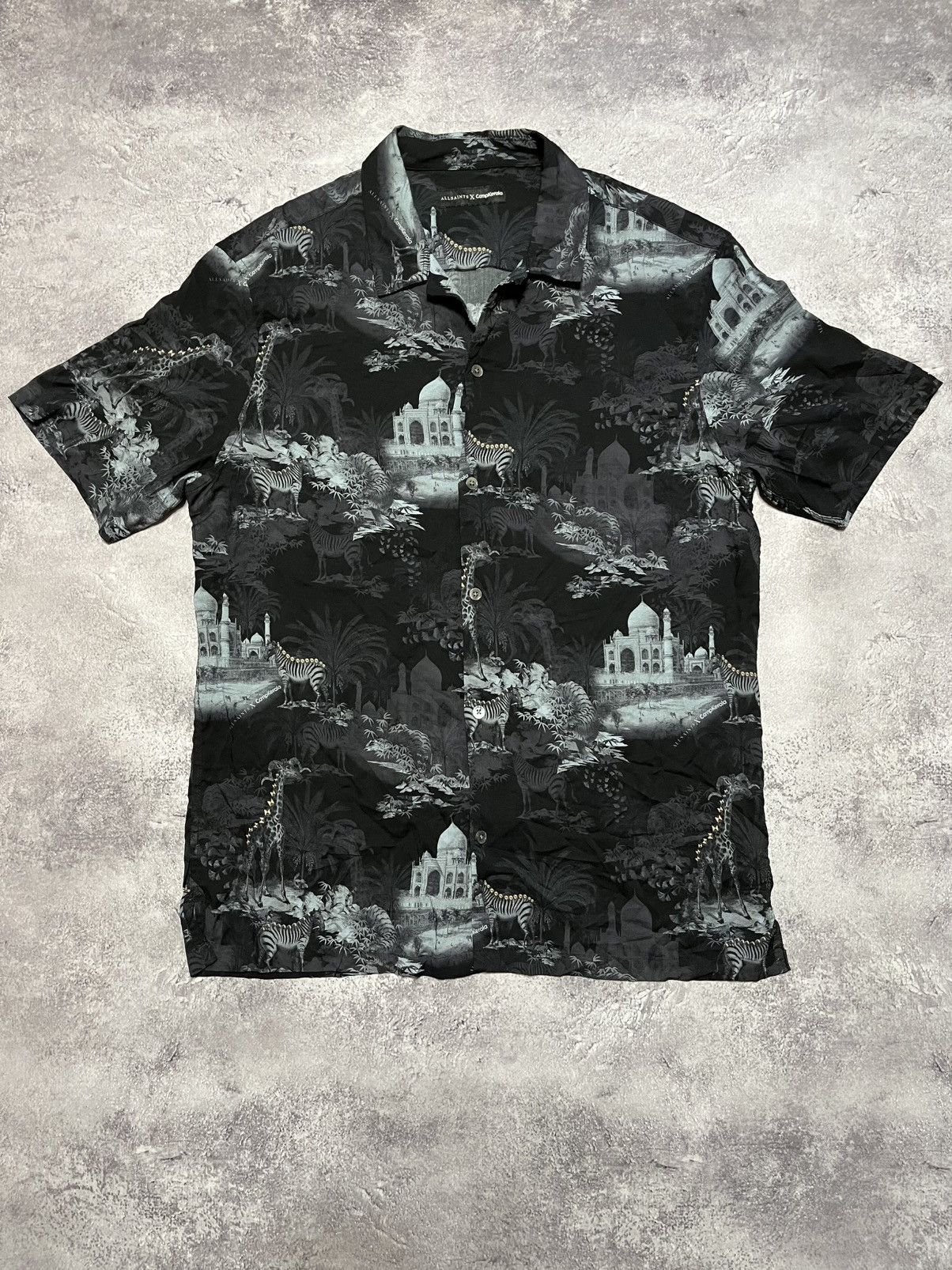 Allsaints Camp Kerala up button hawaiian shirt