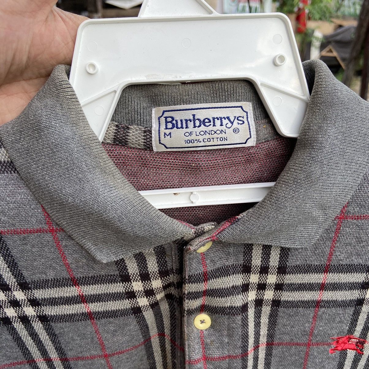 Burberry × Designer × Vintage Vintage Burberrys Checker LongSleeve Polos Shirt Size US M / EU 48-50 / 2 - 8 Thumbnail