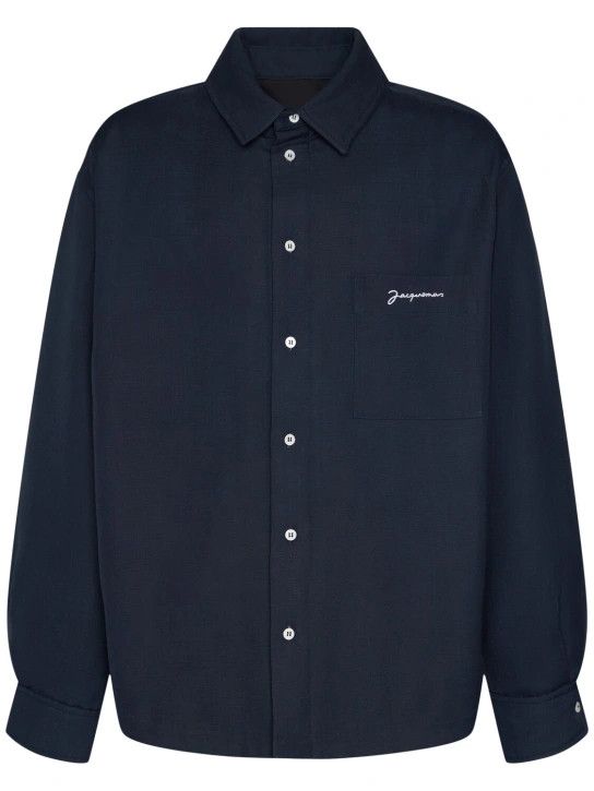 Jacquemus o1lsvrm0425 La Chemise Boulanger Button-Up Jacket in Navy Size US M / EU 48-50 / 2 - 1 Thumbnail