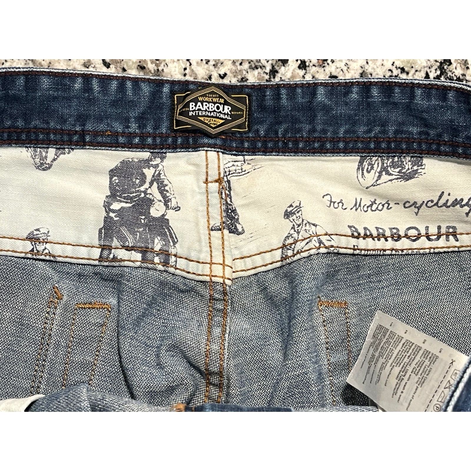 Barbour Barbour International Jeans Men Blue Denim Zip Button Casual Tapered 38 Regular Inseam 30.5 Size US 38 / EU 54 - 4 Thumbnail