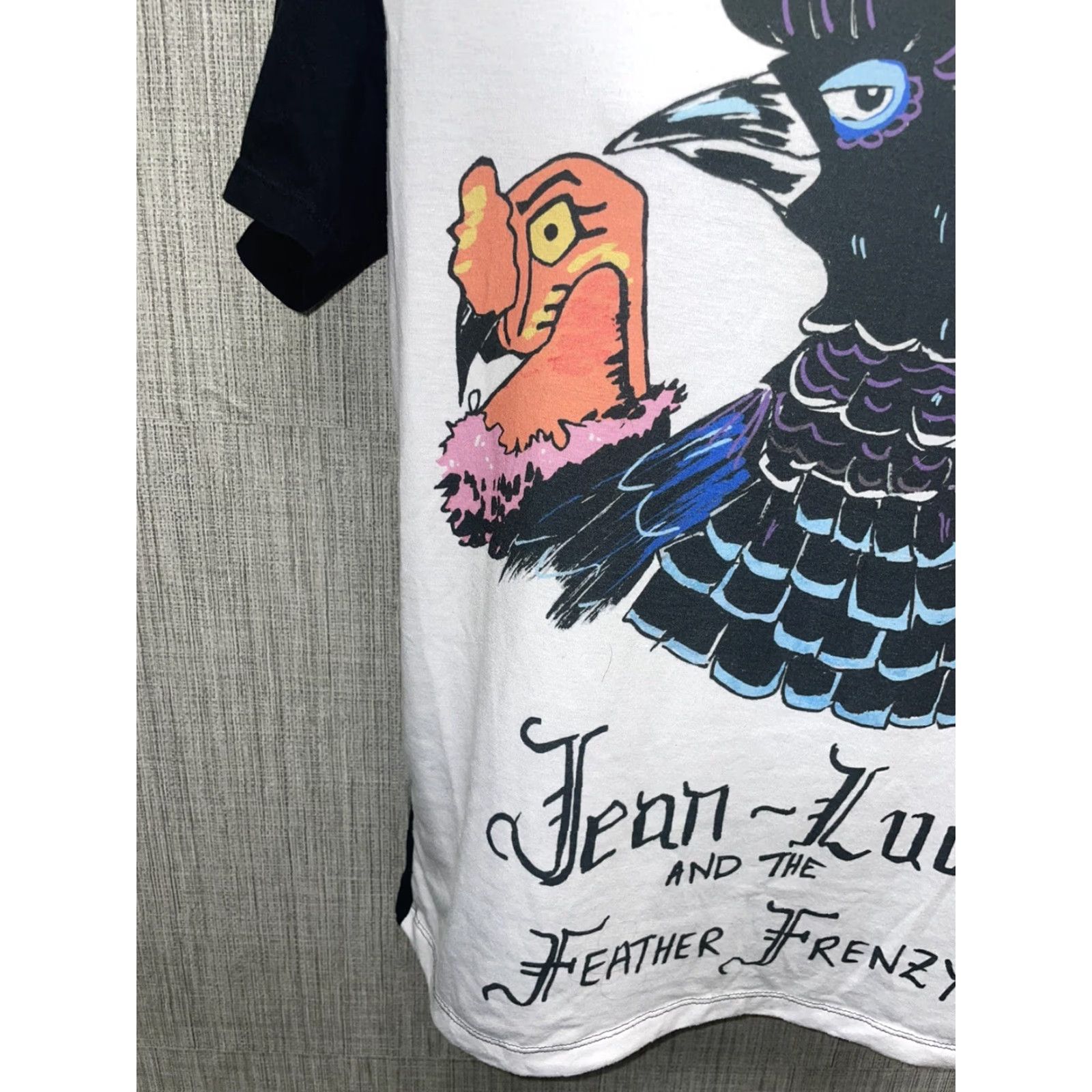 Vintage Jean~Luc And The Feather Frenzy Short Sleeve Graphic T-Shirt Mens M Black Shirt Mens M Black Jean~Luc T-Shirt Short Sleeve Graphic Size US M / EU 48-50 / 2 - 7 Thumbnail