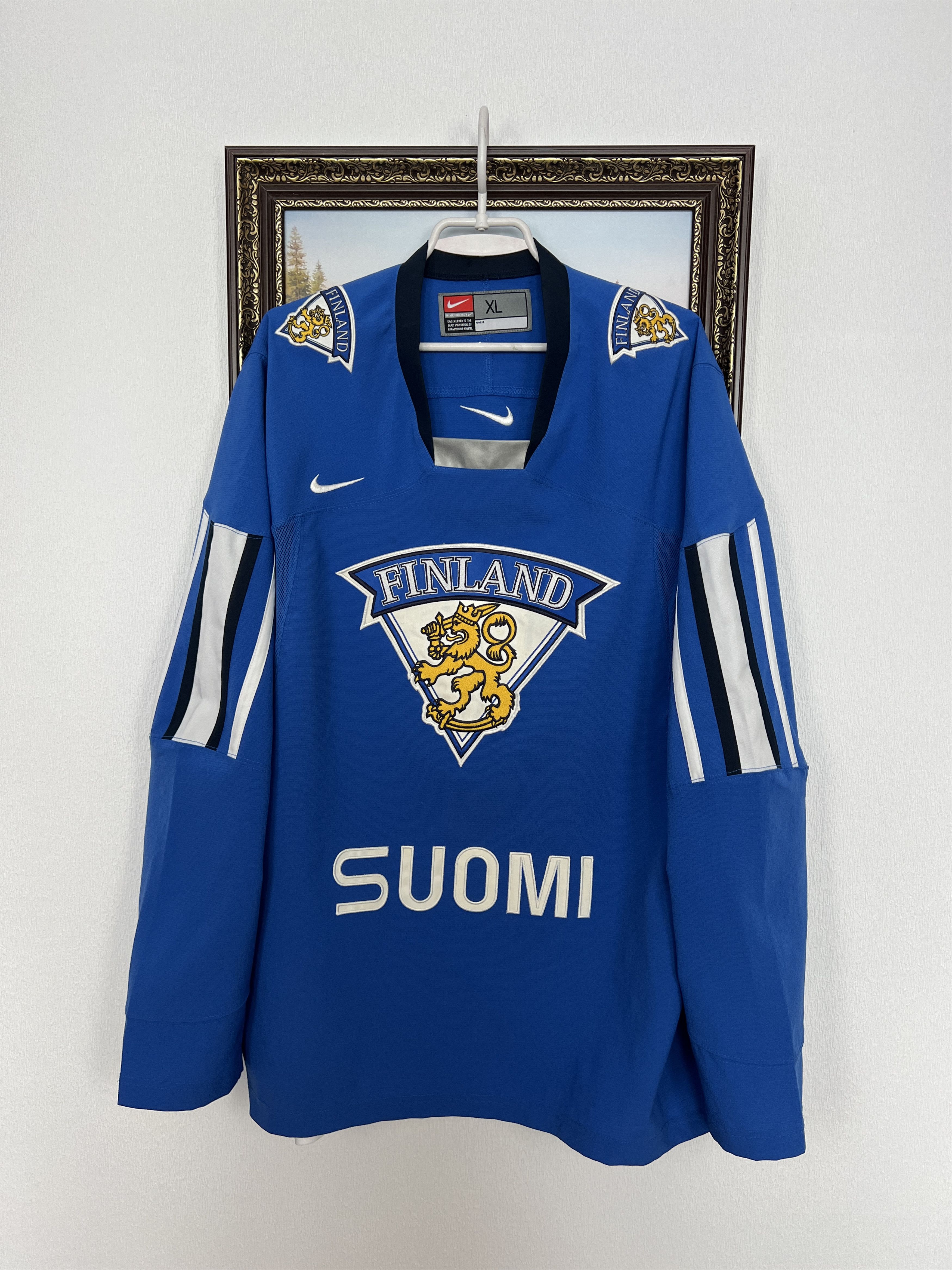 Nike Finland Suomi National Team IIHF Hockey Jersey Olympic