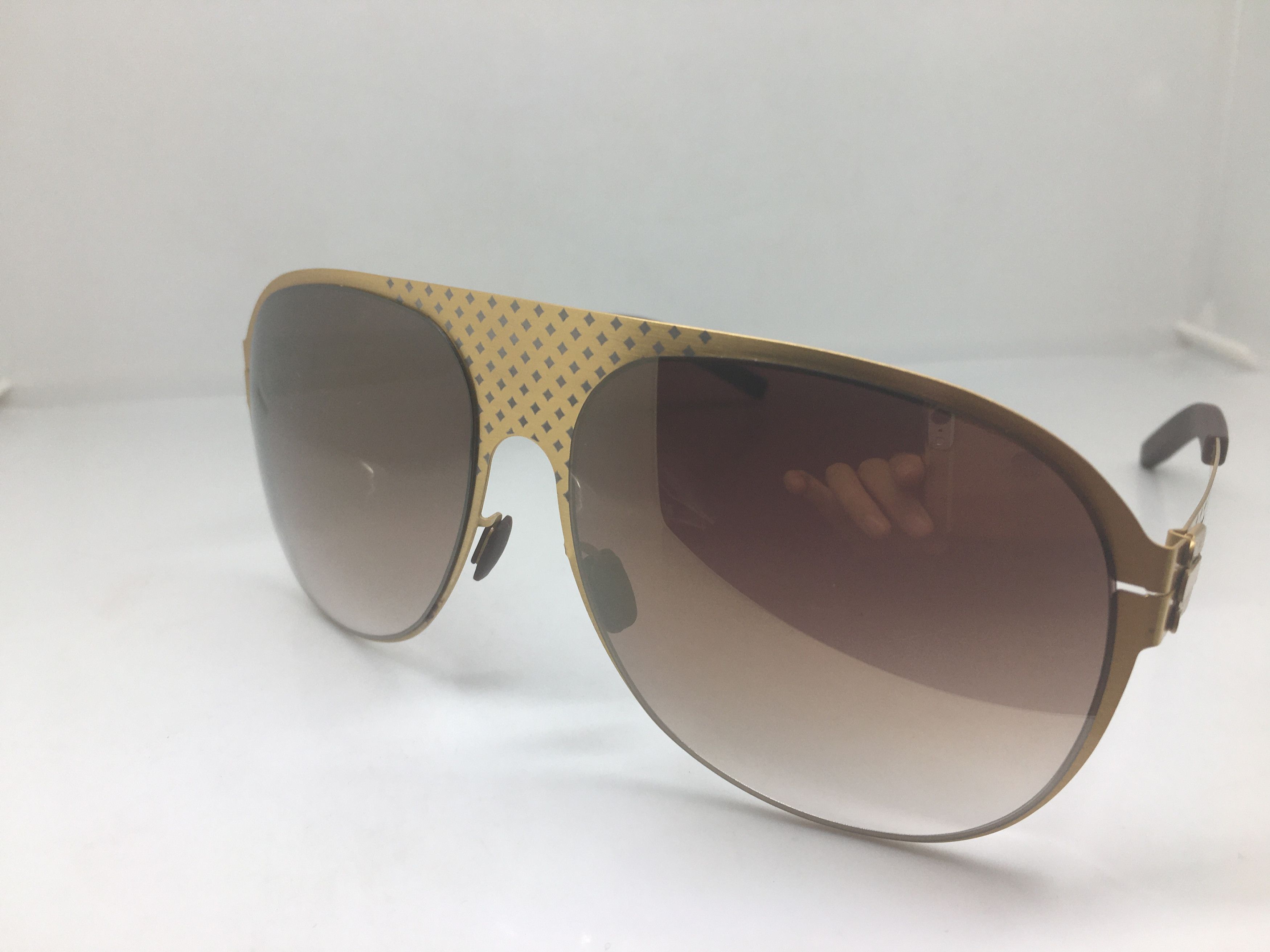 Other idesign Gold Alloy Aviator Sunglasses Frame Pilot Size ONE SIZE - 3 Thumbnail