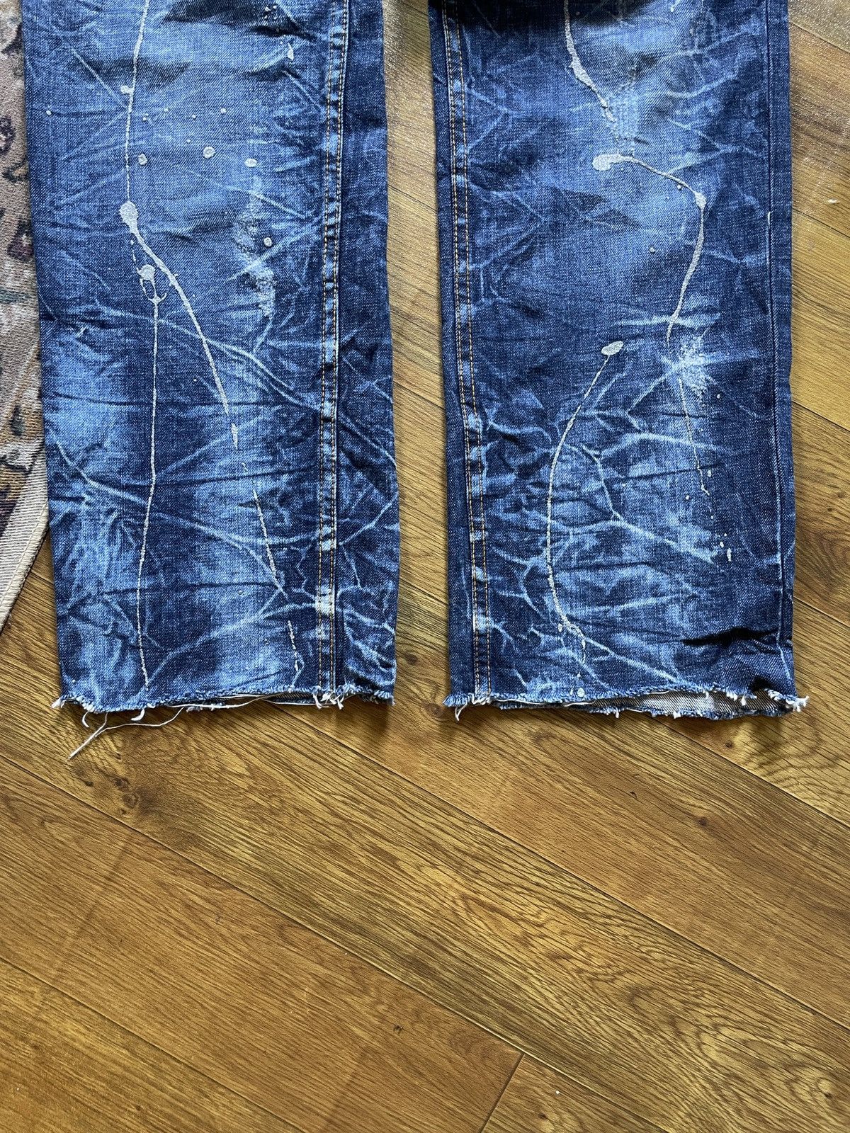 Japanese Brand × Vintage Double Waist Jeans Splash Size US 33 - 7 Thumbnail