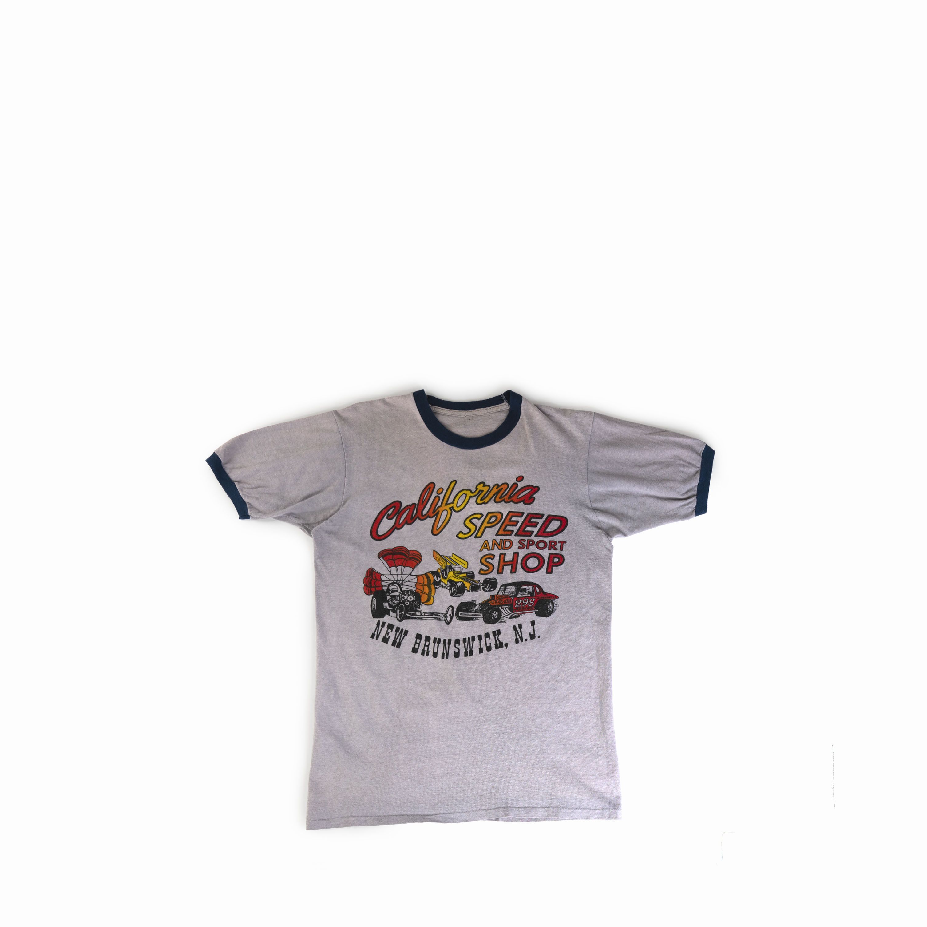 Vintage Vintage 1980's California Car Shop Ringer Tee Shirt Size US M / EU 48-50 / 2 - 1 Thumbnail