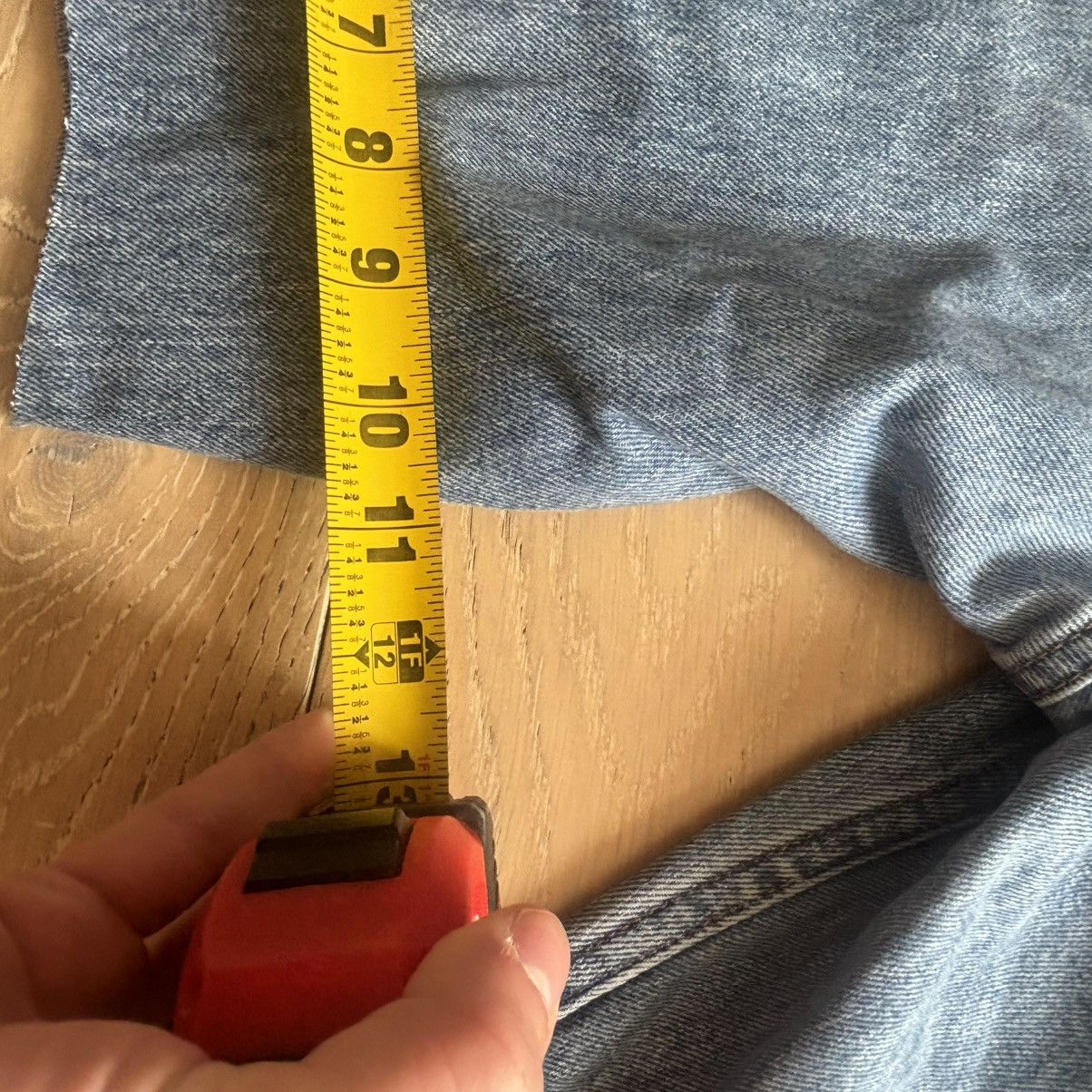 Vintage Custom Sashiko Patchwork Denim Jorts Distress Grunge Y2K Size US 32 / EU 48 - 7 Thumbnail