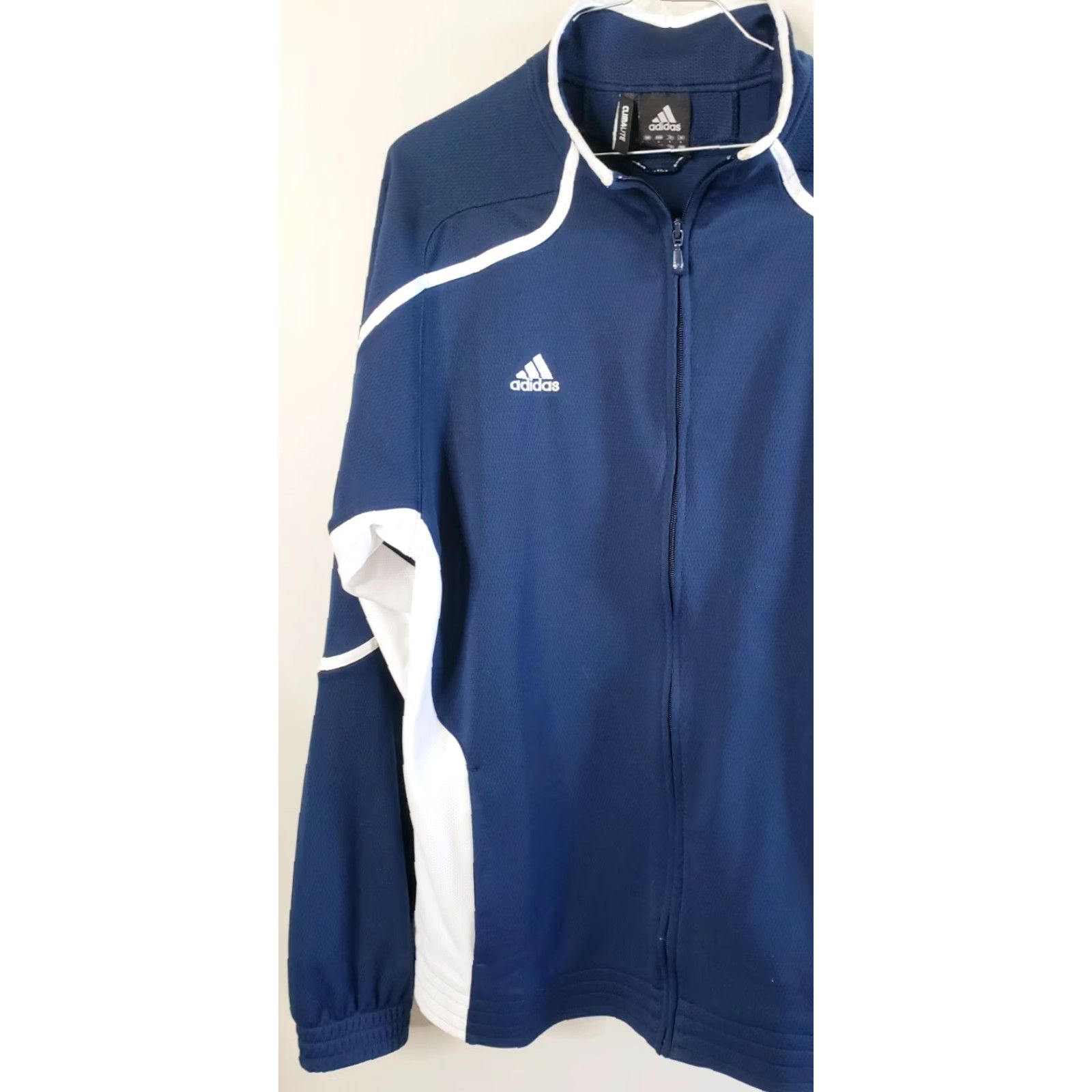 Adidas Adidas Climalite Jacket Track Full Zip Blue/White Mens L Size US L / EU 52-54 / 3 - 4 Thumbnail