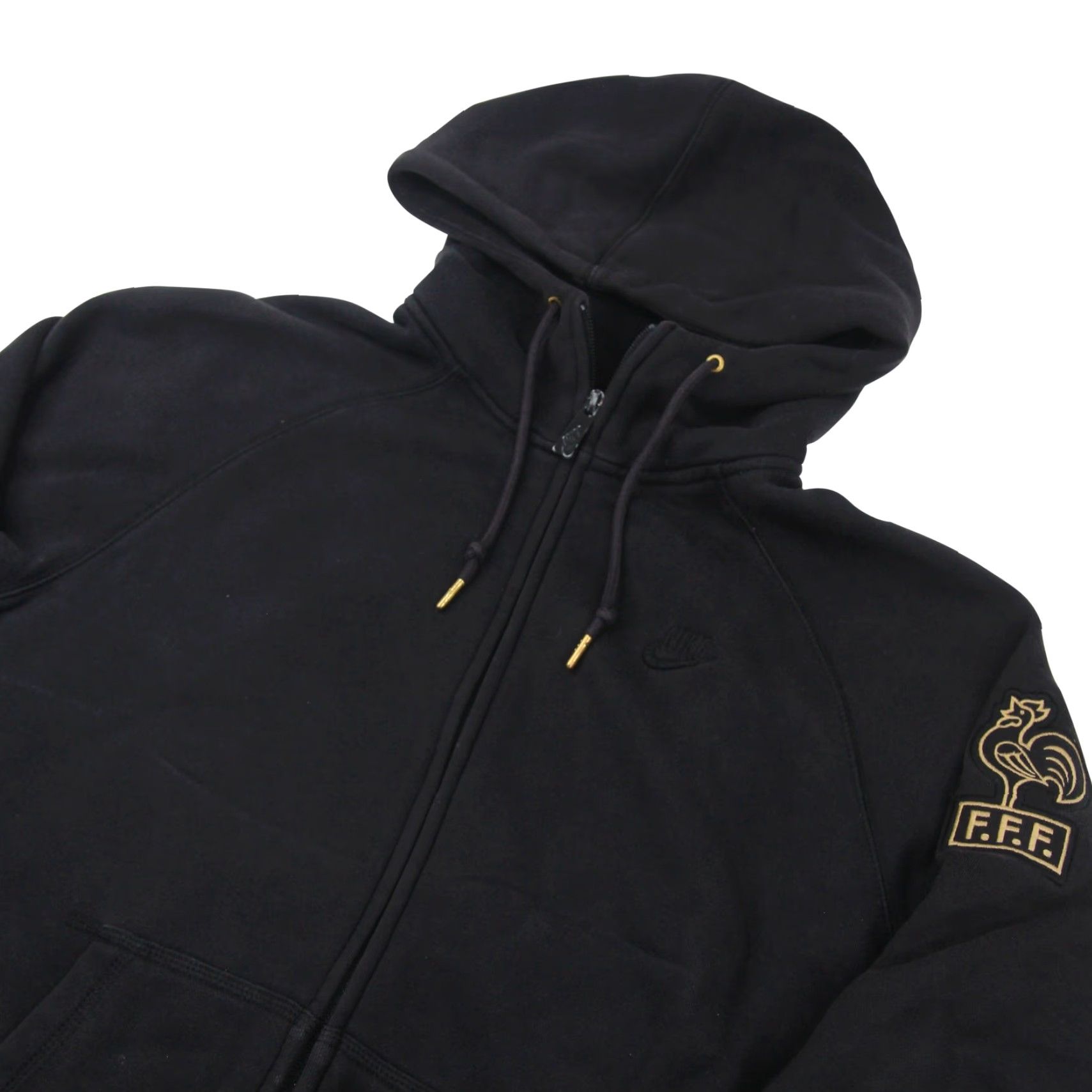 Nike VINTAGE Nike Mens Large Hoodie France Football Federation F.F.F. Black 80s 90s Football Merch Mens Size US L / EU 52-54 / 3 - 2 Thumbnail