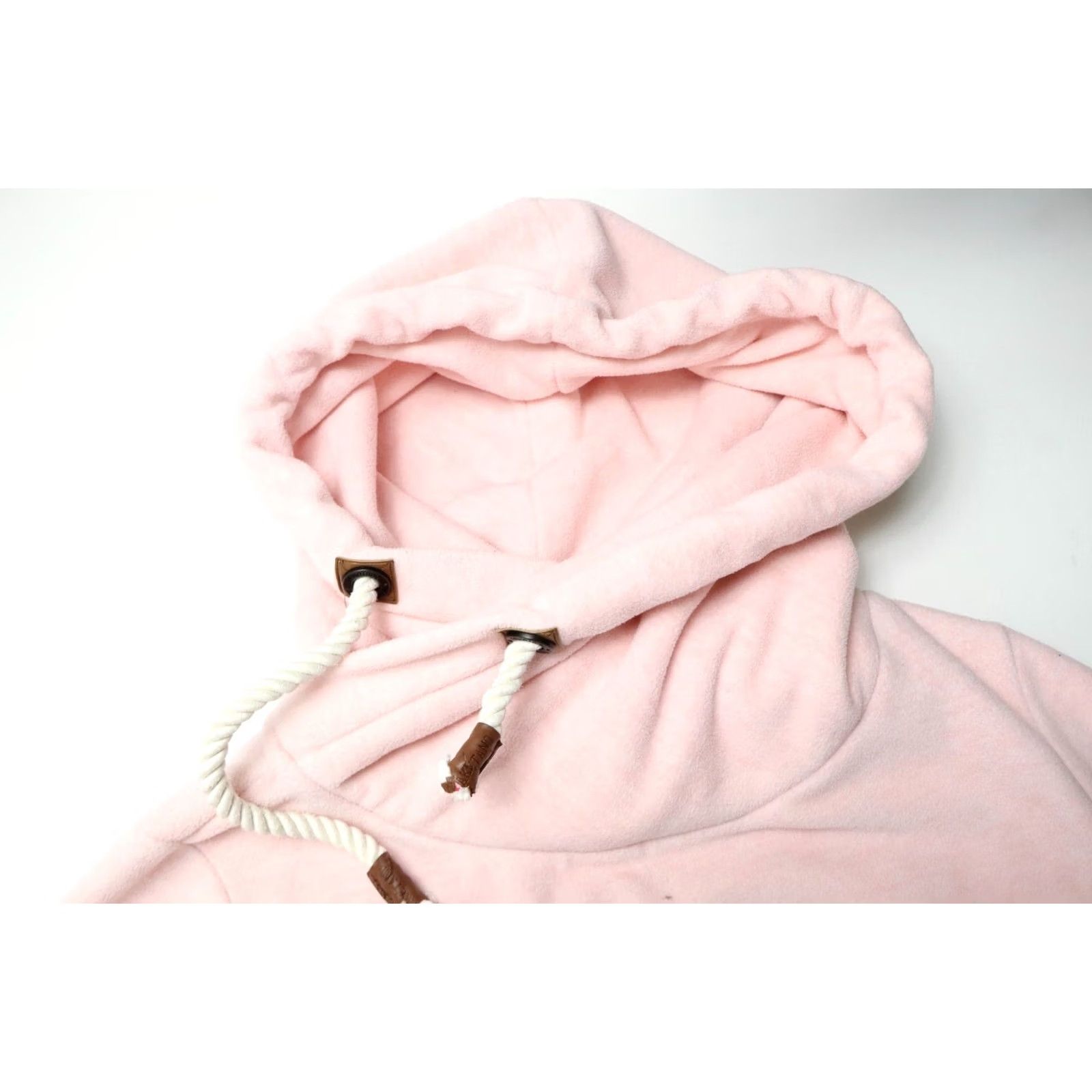 Pinko NAKETANO Hoodie Women's LARGE Light Pink Logo Shawl Neck Hooded Pullover Size L / US 10 / IT 46 - 4 Thumbnail