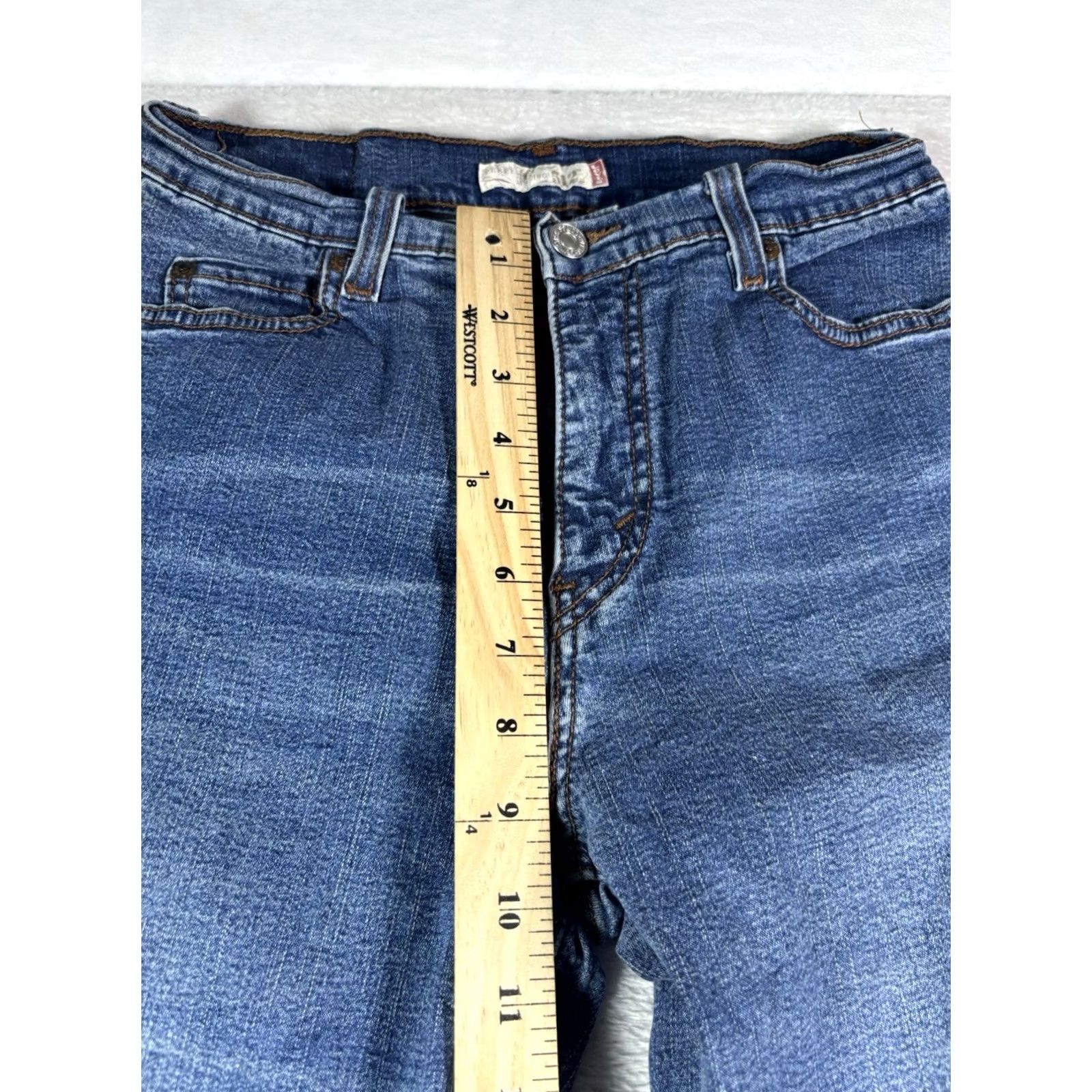 Levi's Levi's 512 Jeans Women's Slim Straight Blue Cotton Denim 8 Regular Button Zipper 5-Pocket Design Size 30" / US 8 / IT 44 - 3 Thumbnail