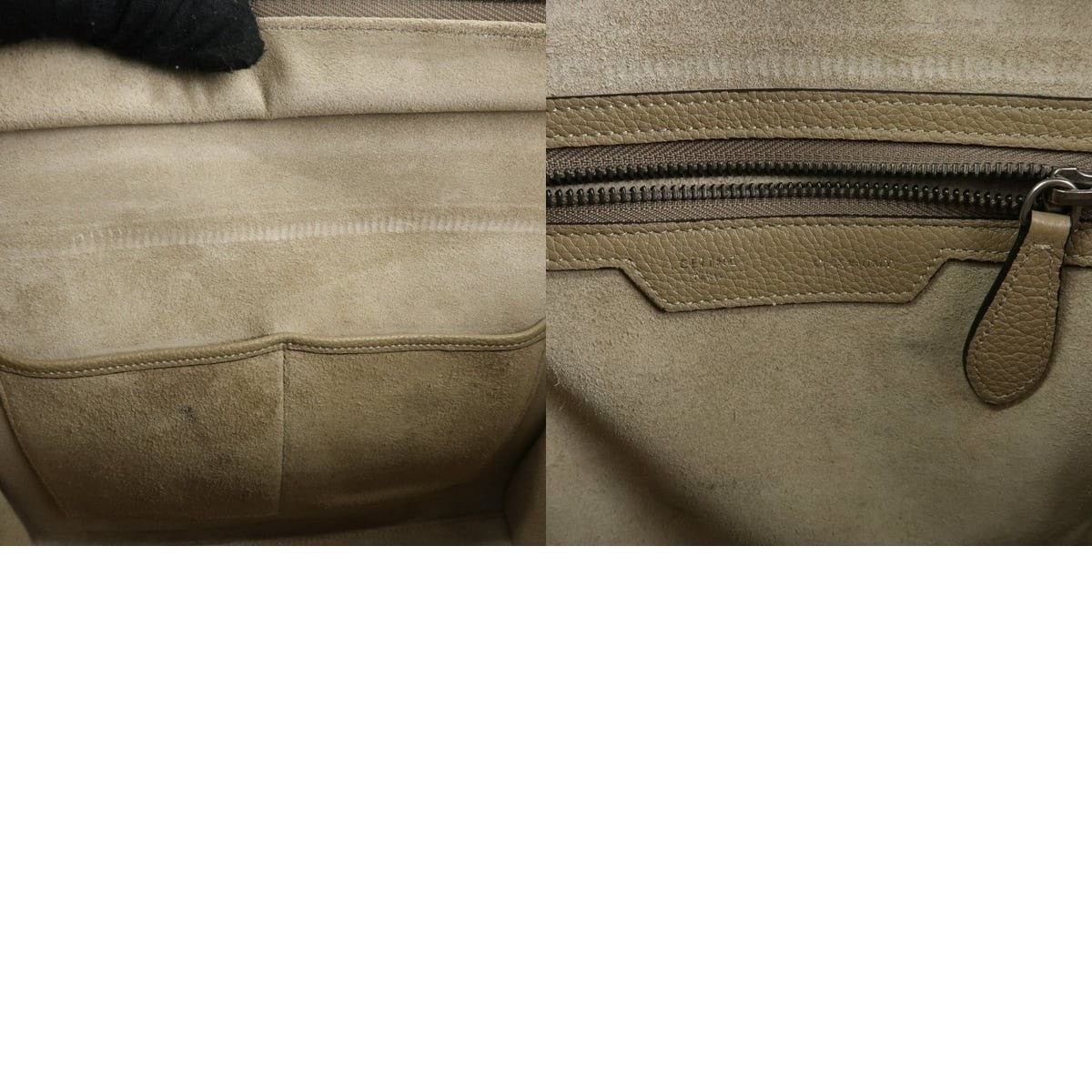 Celine Celine Luggage Mini Calfskin Tote Beige Size ONE SIZE - 8 Thumbnail