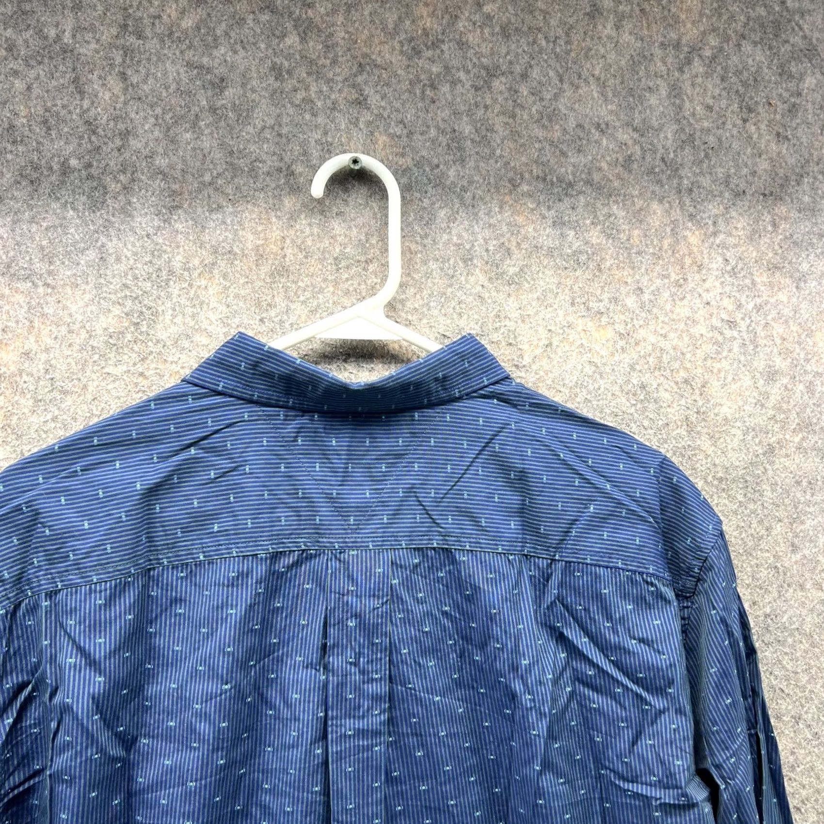 Tommy Hilfiger VINTAGE Tommy Hilfiger Shirt Men Large Blue Casual Button-Down 2Ply Classic Dots 46 in Chest LS 2Ply Polka Dot Button-Up Collared Regular Mens Size US L / EU 52-54 / 3 - 3 Thumbnail