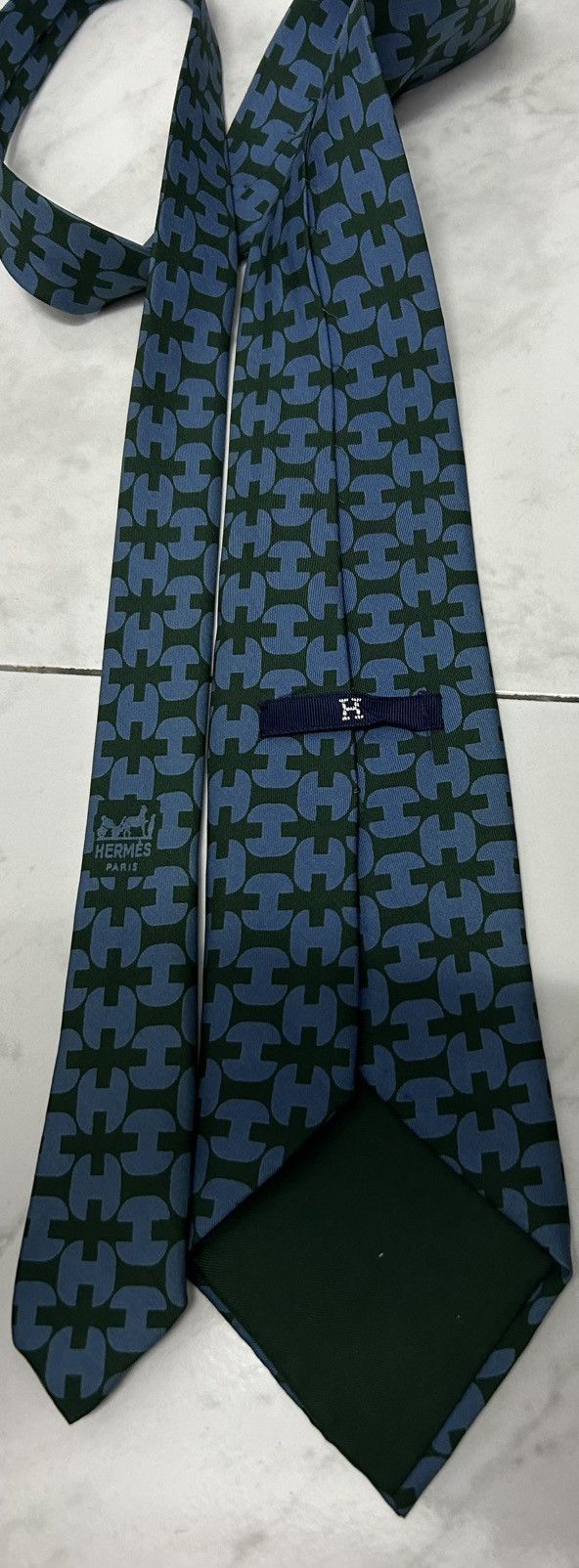 Hermes VINTAGE HERMES FULL H TIE Size ONE SIZE - 4 Thumbnail