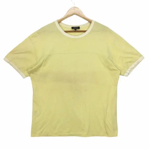 A.P.C. Vtg A.P.C Rue De Fleurus Paris Ringer Yellow Tee Shirt APC Size US M / EU 48-50 / 2 - 1 Thumbnail