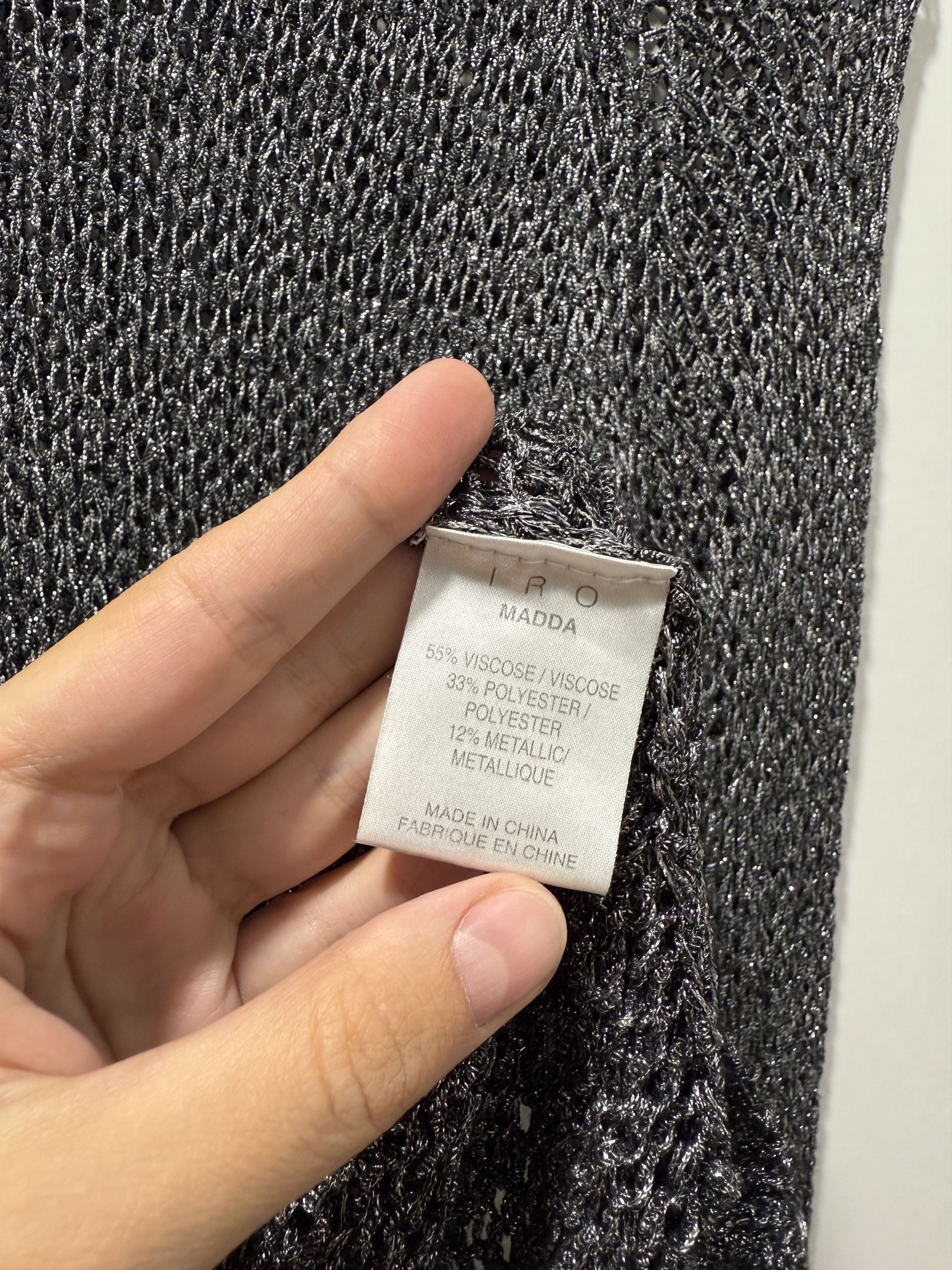 Iro IRO Paris Madda Metallic Knit Сhainmail Sweater (S) Size S / US 4 / IT 40 - 3 Thumbnail