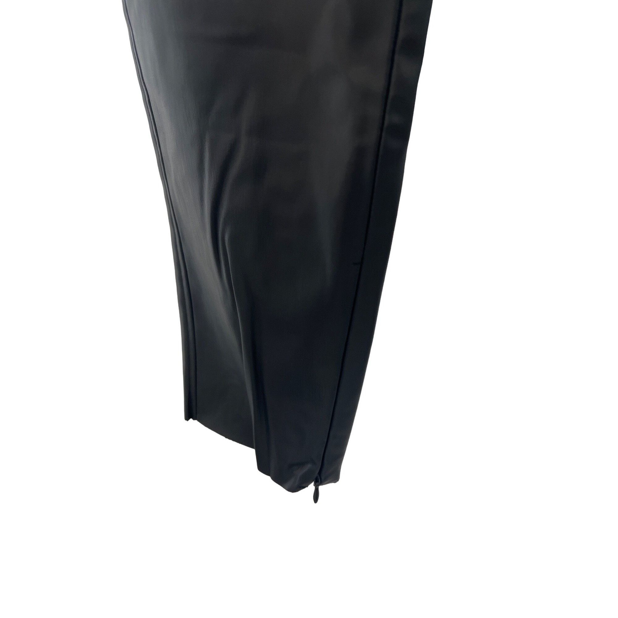 Zara Zara Black Faux Leather High Rise Leggings Size 32" / US 10 / IT 46 - 4 Thumbnail