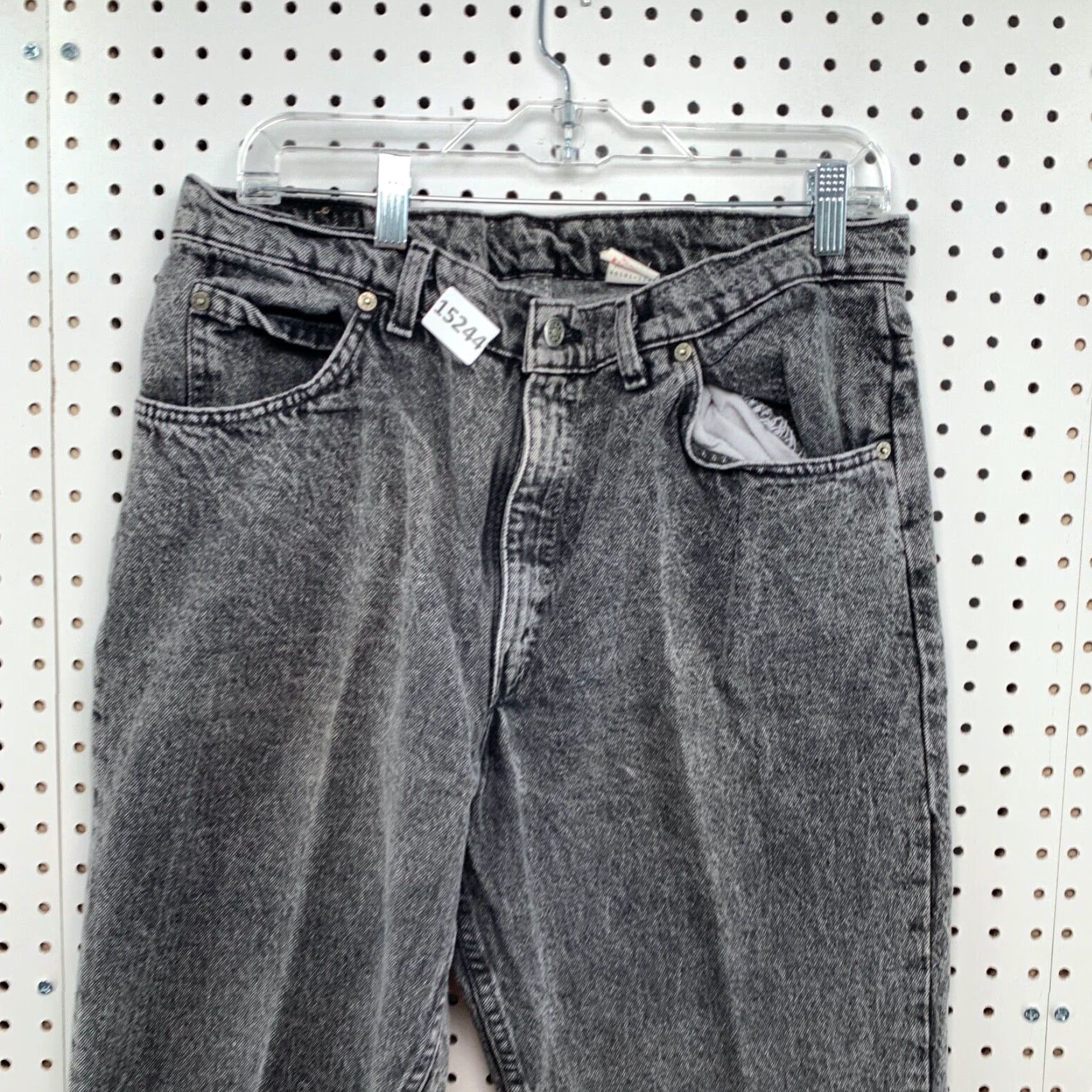 Denime VINTAGE Britania Jeans Men 34x29 Denim Black 90s Straight Regular 34x29 Mens Black 90s Brittania Jeans Size US 34 / EU 50 - 3 Thumbnail