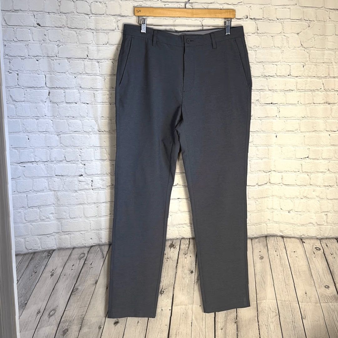Footjoy FootJoy Mens Pro tour Performance Golf Pants 35/32 Charcoal Chino Regular Inseam 32 Mens Golf Pants Size US 35 - 2 Thumbnail