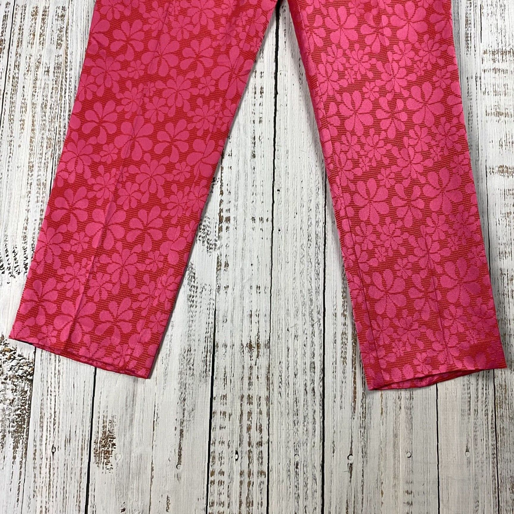 Mr Turk MR TURK Adrian Tux Pants 31 Slim Floral Tropical Pink 32x27 Casual Formal Mens Size US 31 - 3 Thumbnail