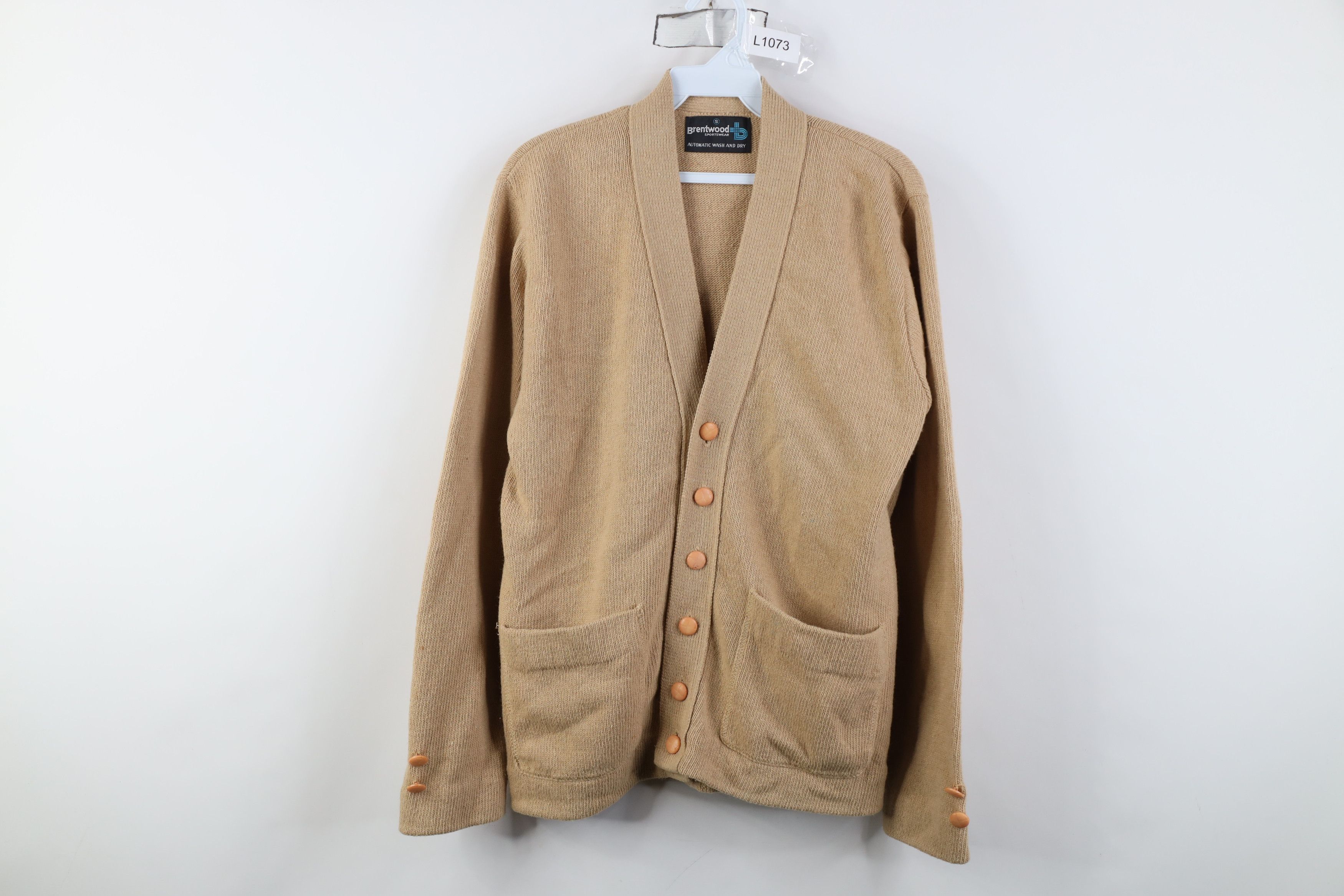 Vintage Vintage 60s Streetwear Ribbed Knit Cardigan Sweater USA Size US S / EU 44-46 / 1 - 1 Thumbnail