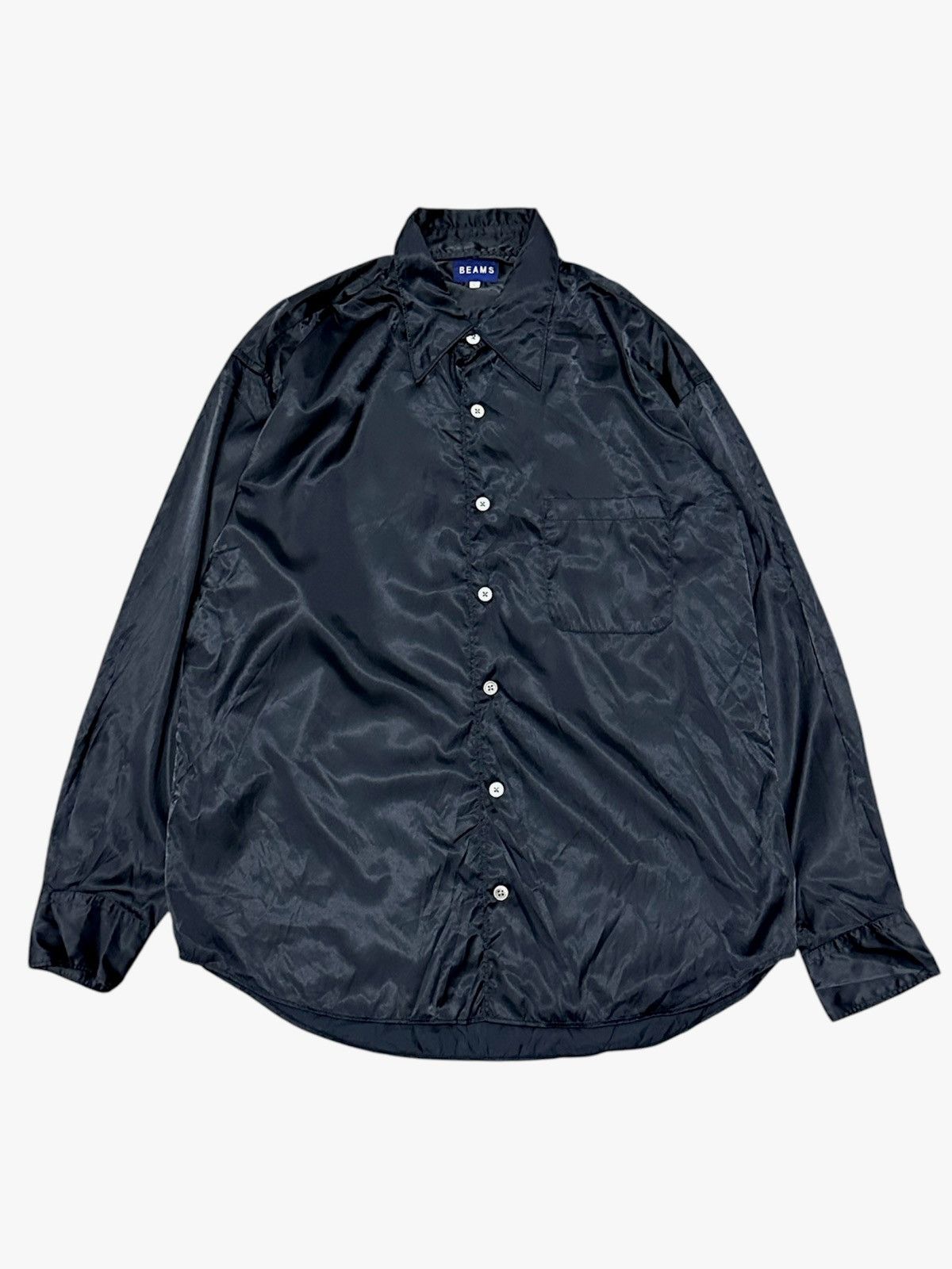 Beams Plus 1990 - Beams Japan 100% Nylon Pocket Button Up Shirt Size US L / EU 52-54 / 3 - 1 Thumbnail