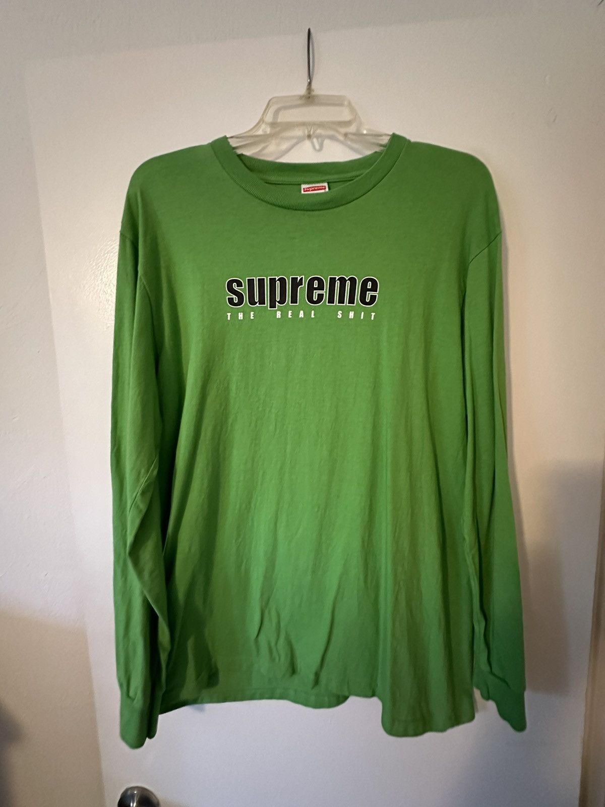 Supreme Supreme The Real Sh1t L/S Tee Like Green Men’s Size M Size US M / EU 48-50 / 2 - 1 Thumbnail