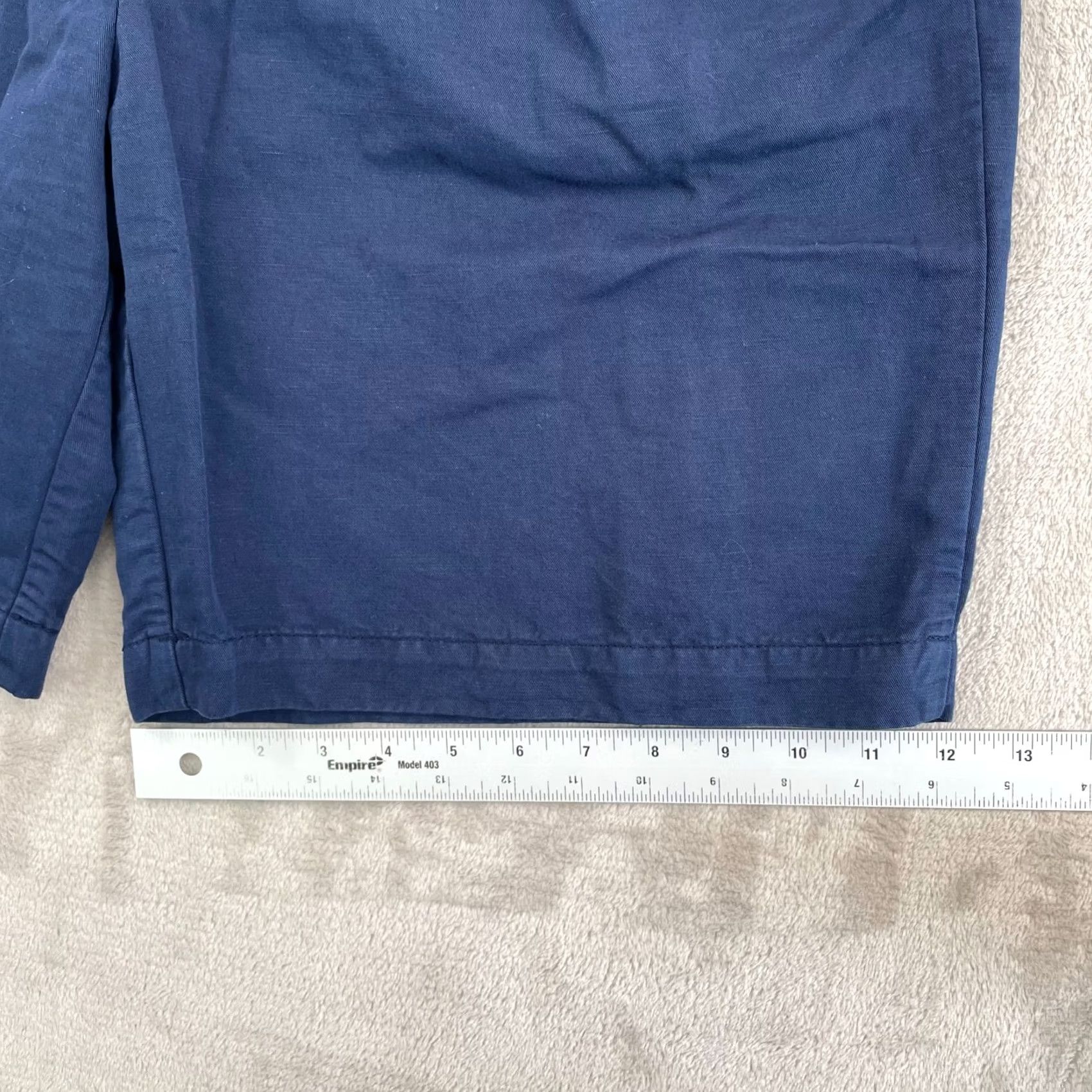 Orlebar Brown Orlebar Brown Bancroft Side Tab Shorts Men 34 Blue Linen Blend Pleated Casual Preppy Pockets 9in Inseam Mach Washable Slask Pocket Spring Summer Size US 34 / EU 50 - 6 Thumbnail