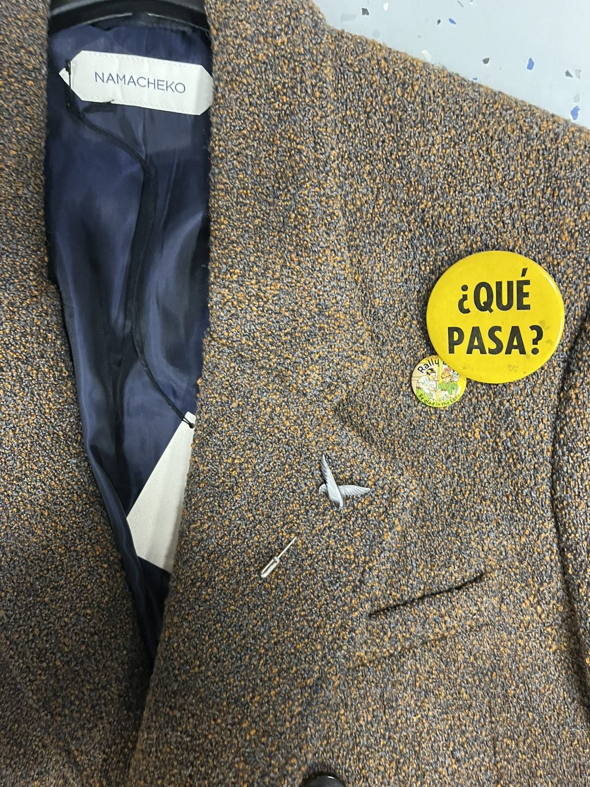 Namacheko Namacheko Brown Boucle Wool Overcoat Size US L / EU 52-54 / 3 - 2 Thumbnail