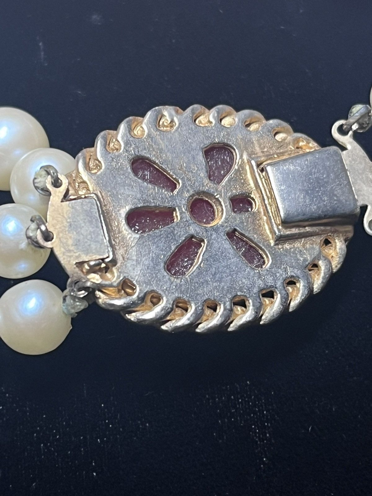 Other Vintage 18" Multi-Strand Pearl & "Carnelian" Glass Necklace Size ONE SIZE - 4 Thumbnail
